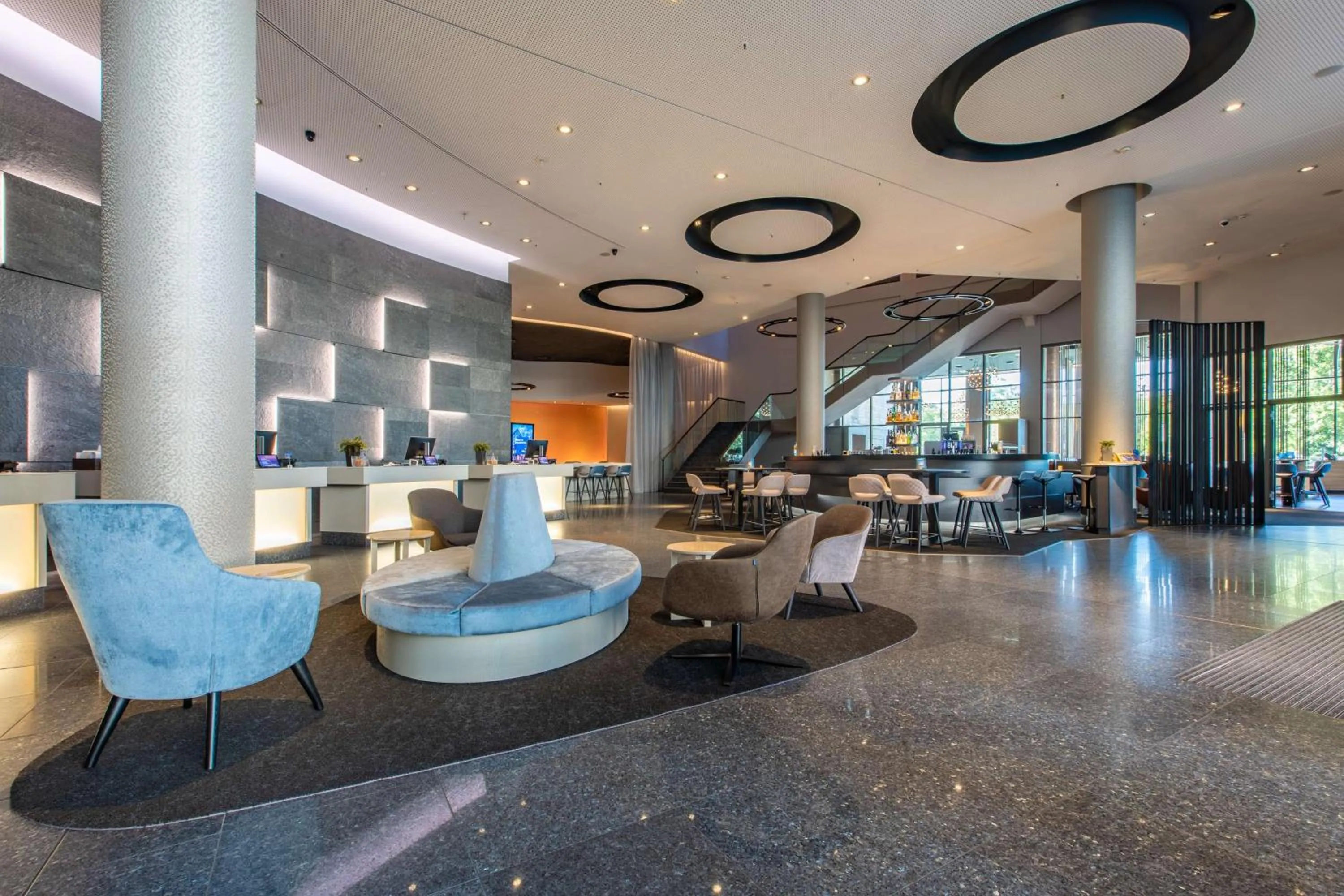 Lobby or reception in Radisson Blu Hotel Rostock