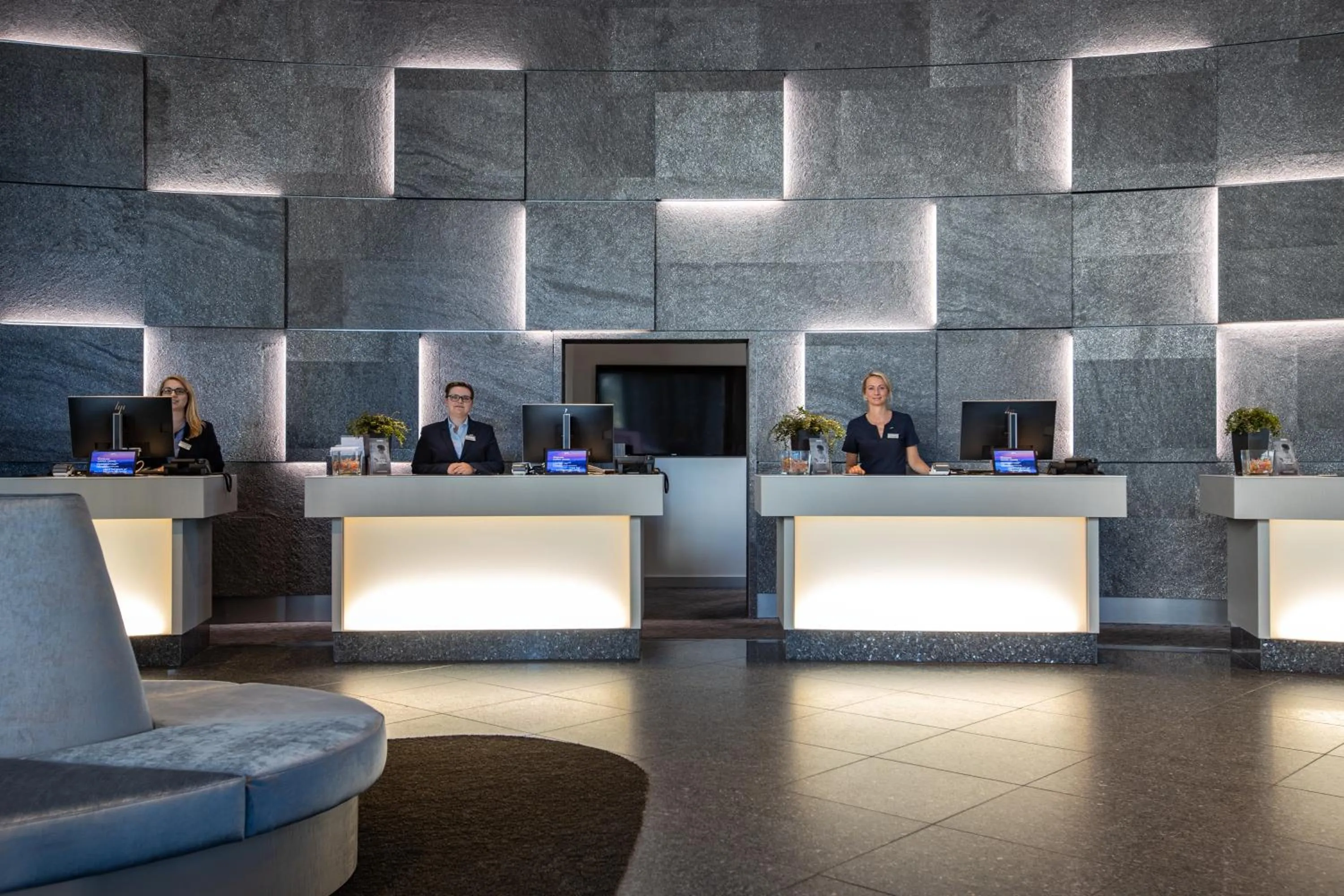 Lobby or reception in Radisson Blu Hotel Rostock