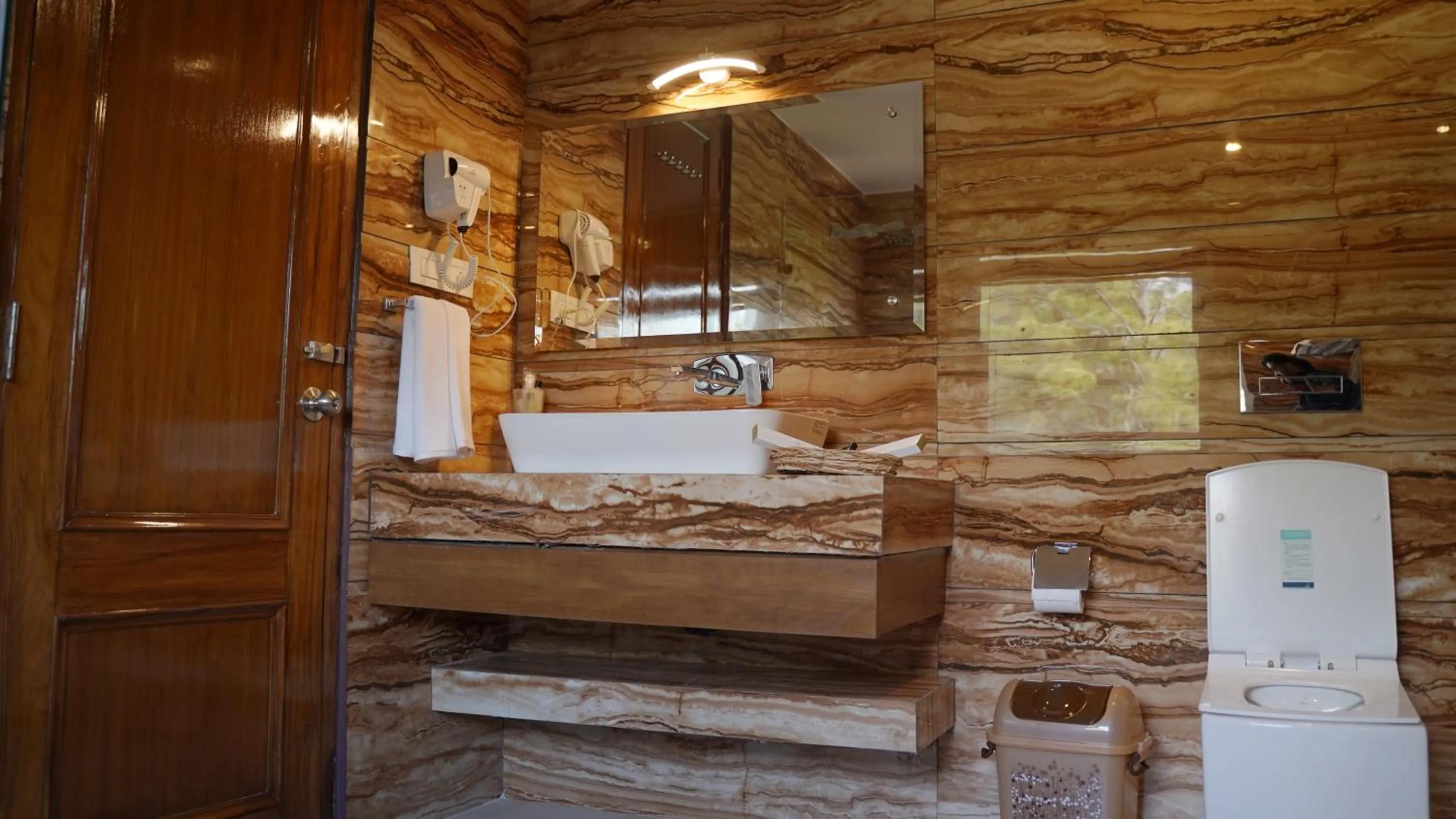 Bathroom in Hotel Saheb's Castle - Best Mountain View & Jacuzzi Suites, McLeodganj
