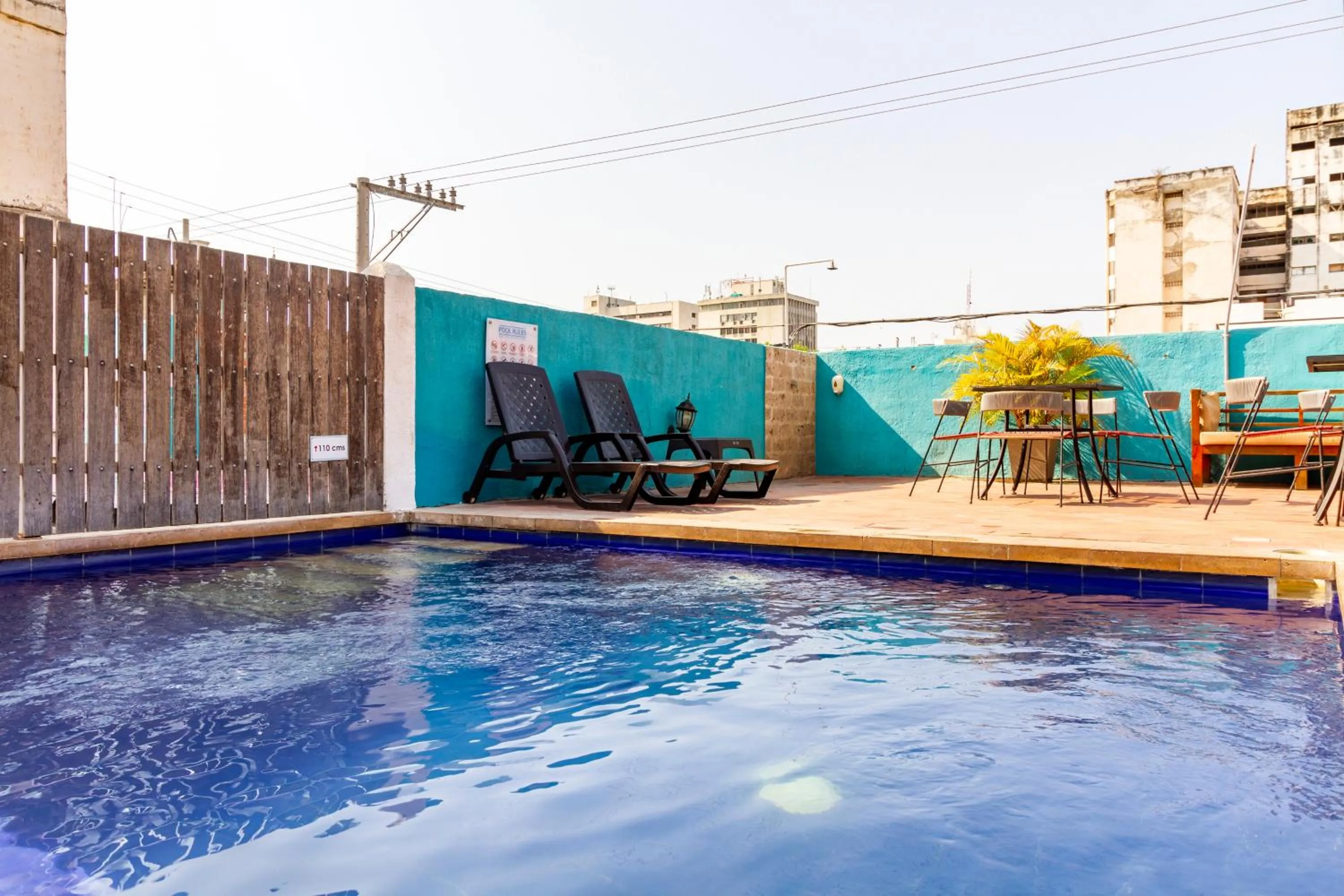 Pool view in Gagaka Rua hostel