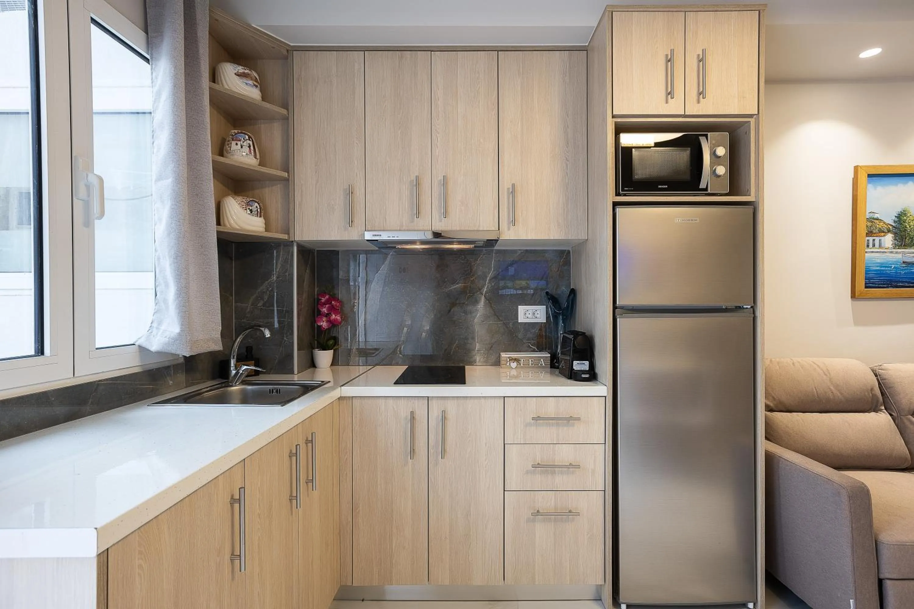 kitchen in Akrogiali Apartments