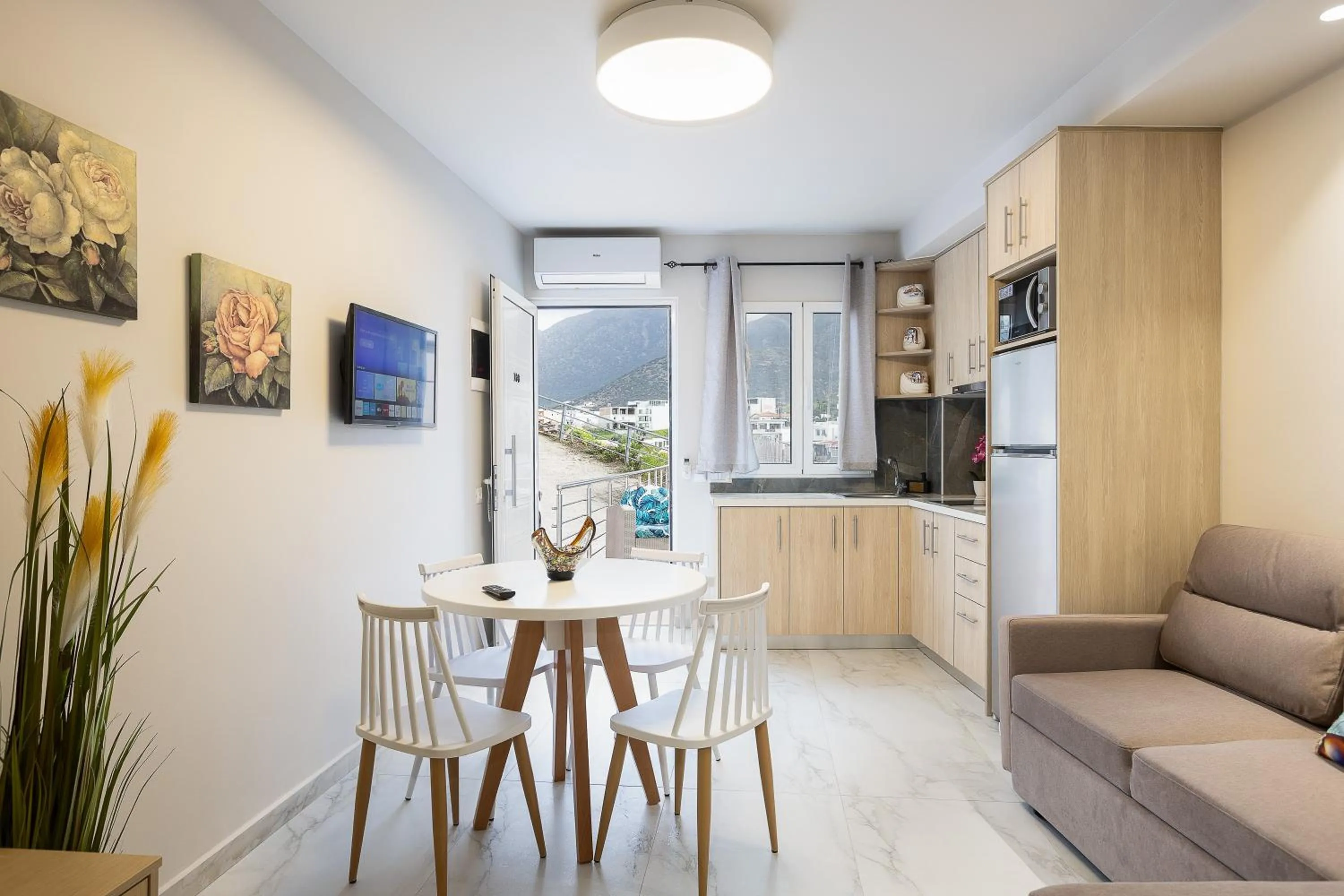 Living room in Akrogiali Apartments