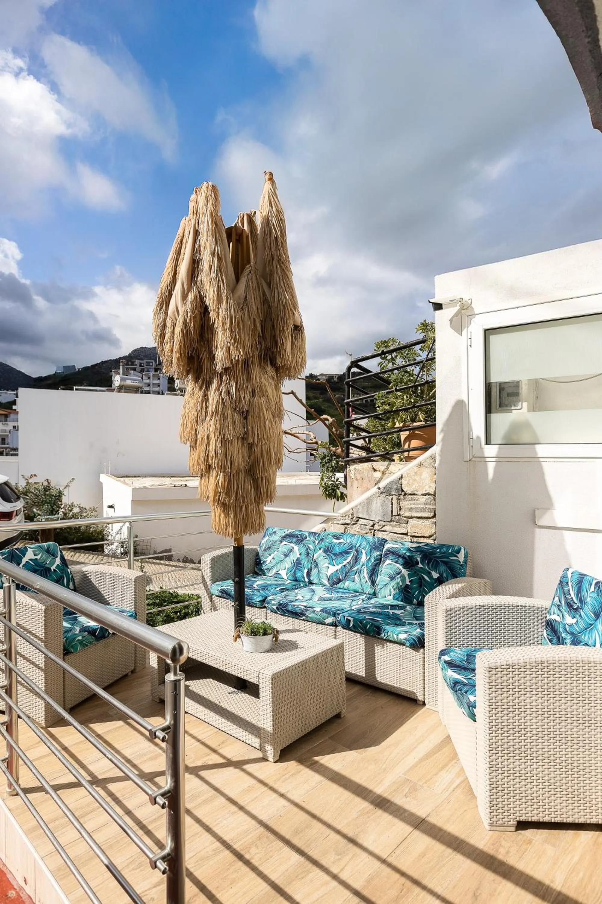 Balcony/Terrace in Akrogiali Apartments