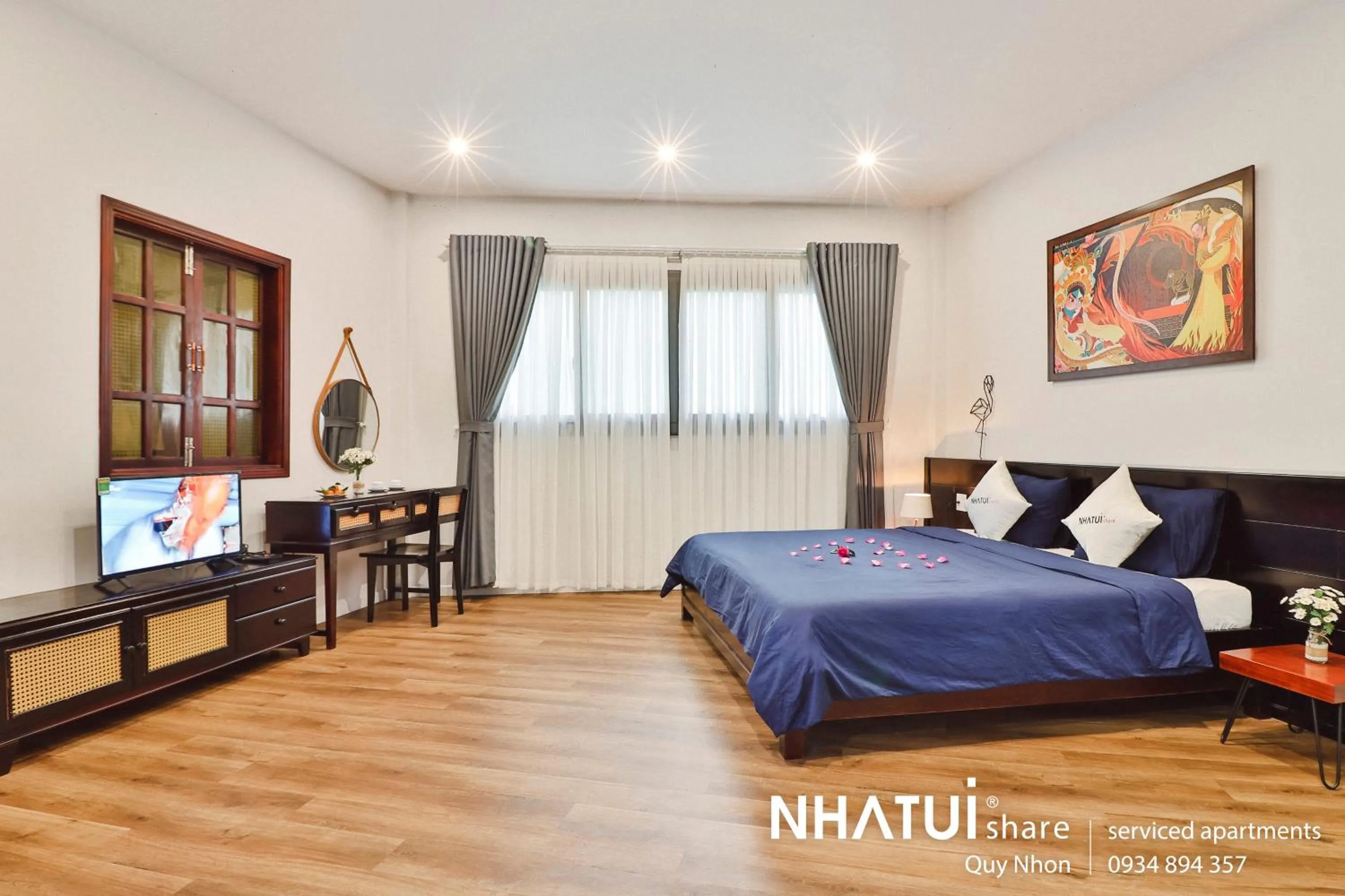 Photo of the whole room, Bed in NHATUIshare Quy Nhơn