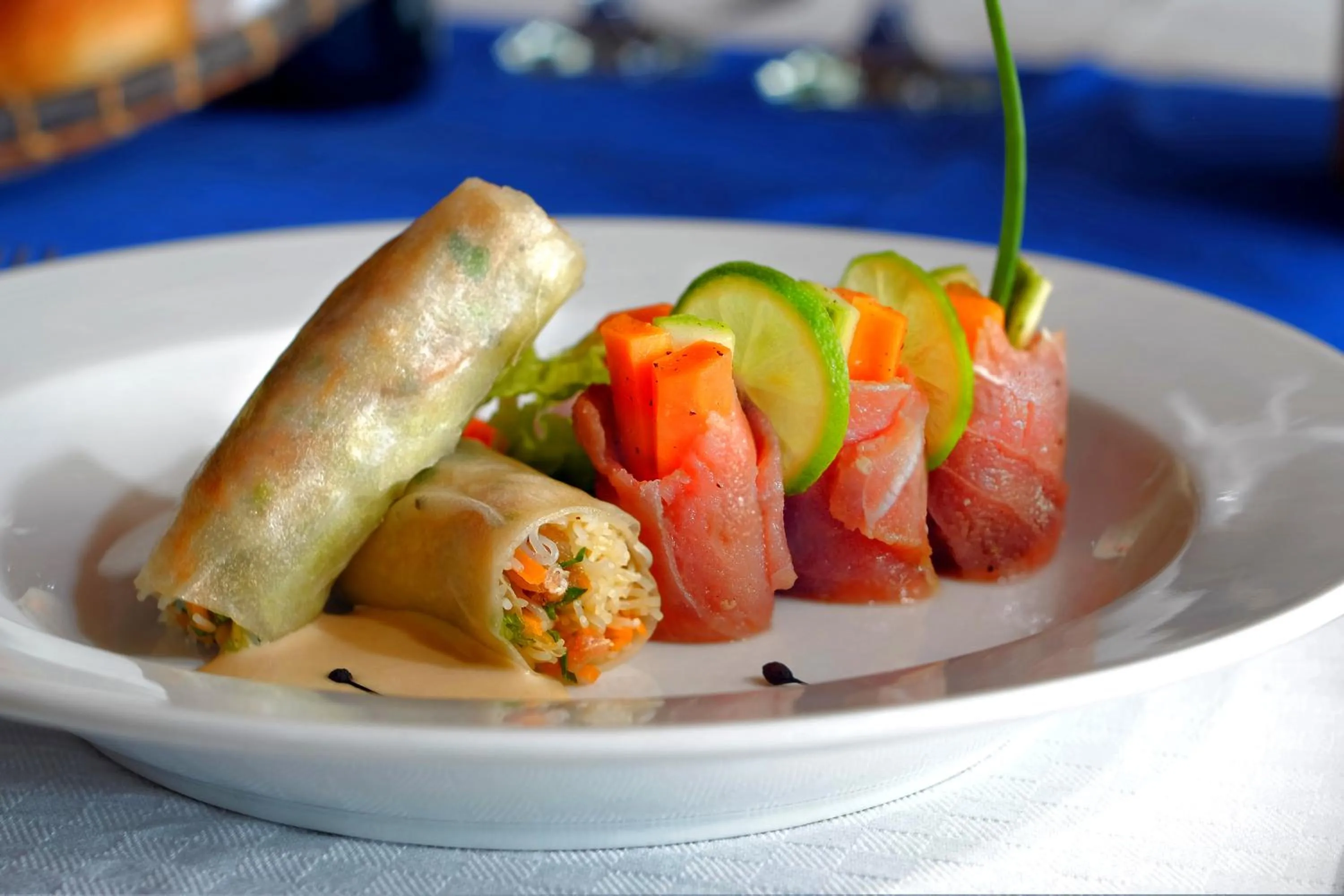 Food close-up in L'heure Bleue