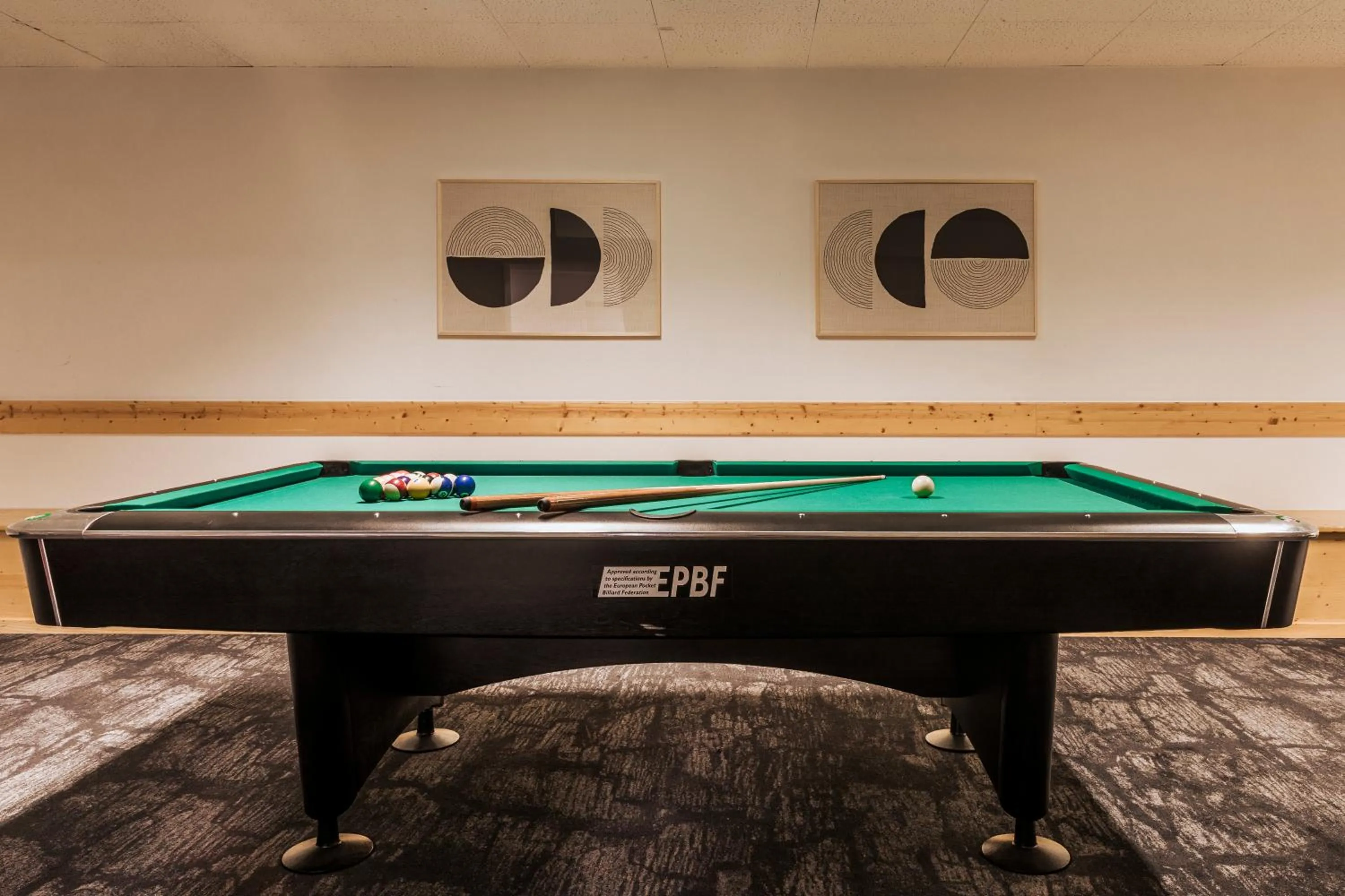 Game Room in Hotel Valaisia Crans Montana, a Faern Collection Resort