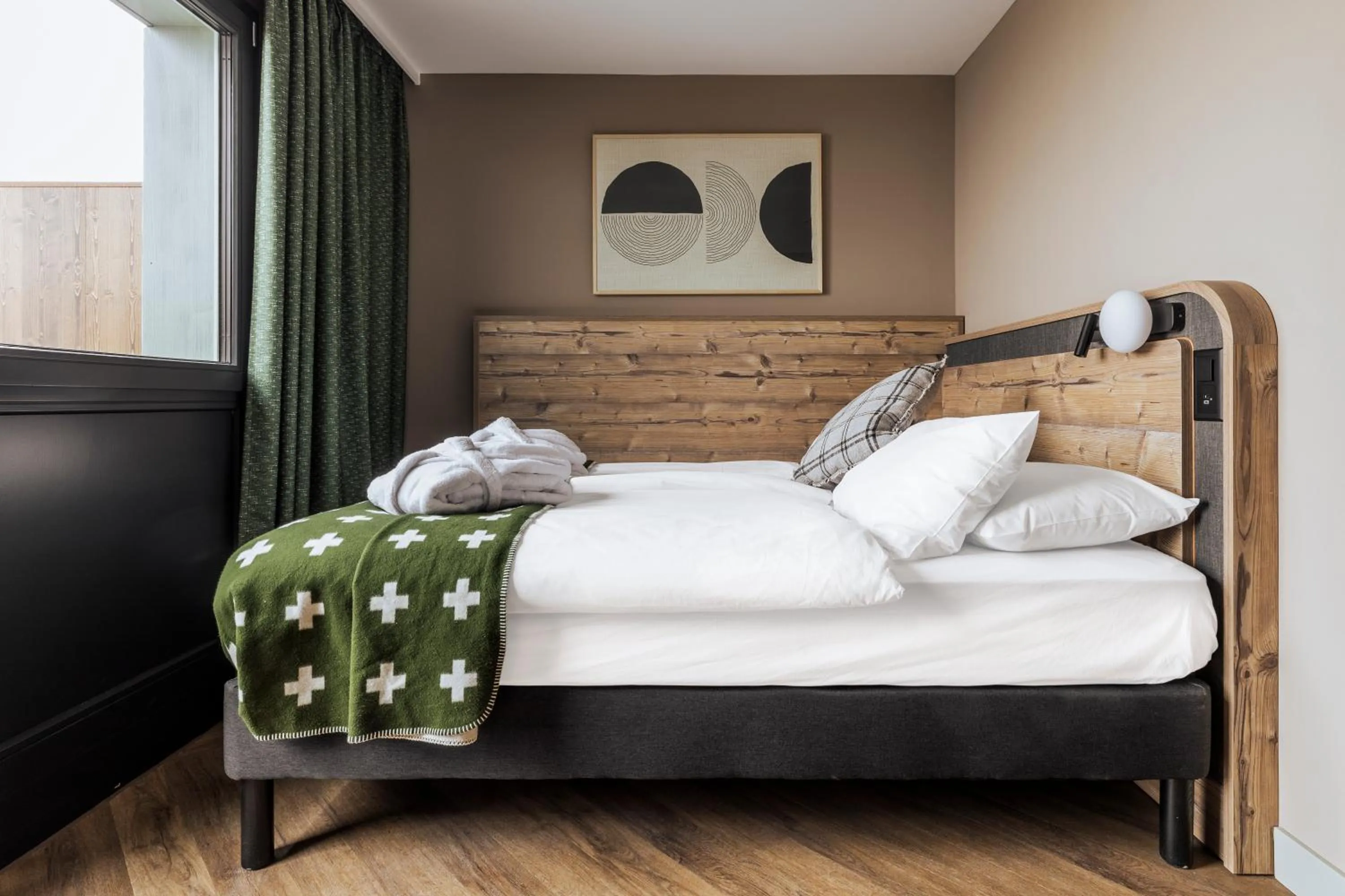 Bedroom, Bed in Hotel Valaisia Crans Montana, a Faern Collection Resort