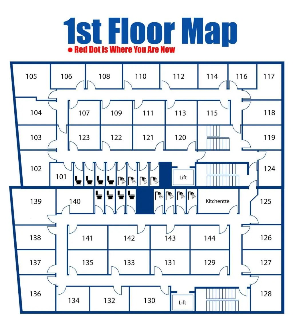 Floor plan in Oceanic Hostel