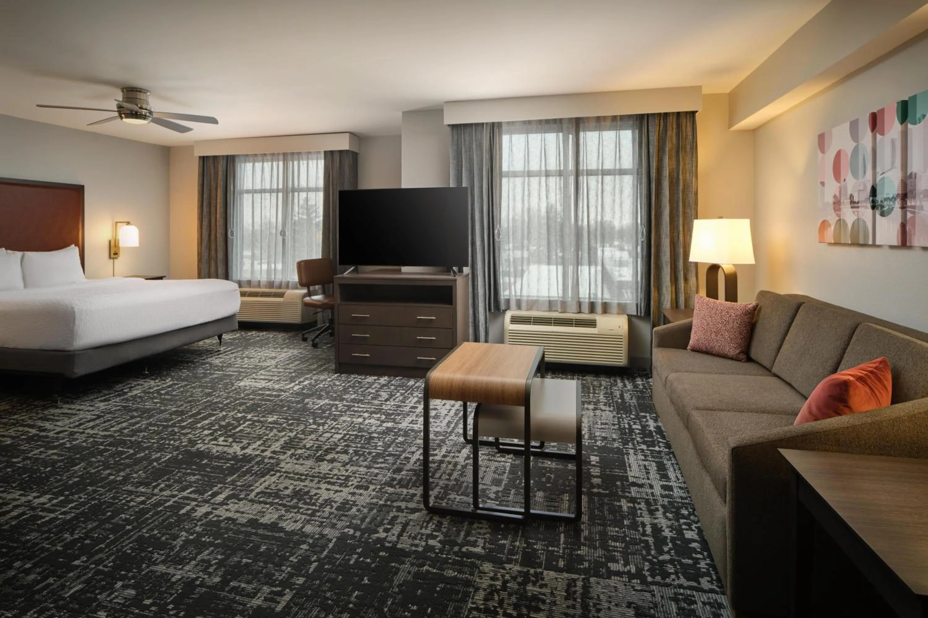 Living room, Bed in Homewood Suites by Hilton Columbus OSU, OH