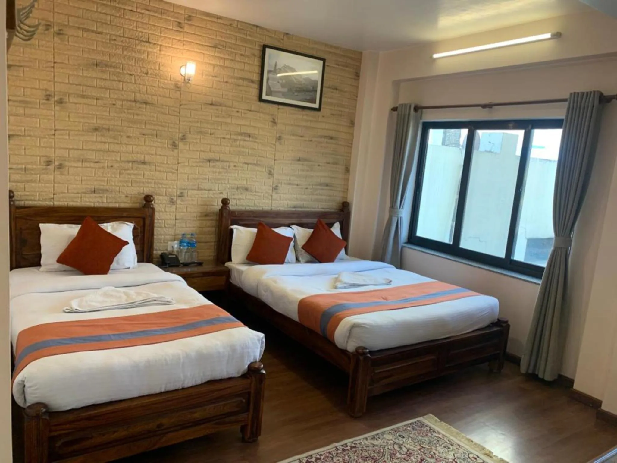 air conditioner, Bed in Hotel Ramanam
