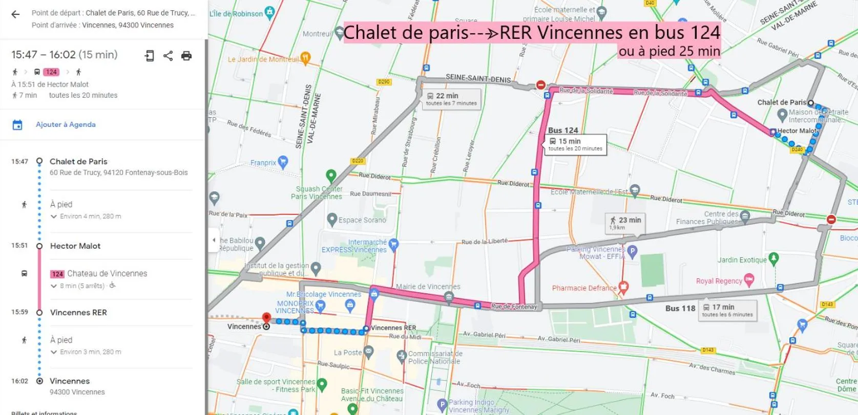 Location in Chalet de Paris