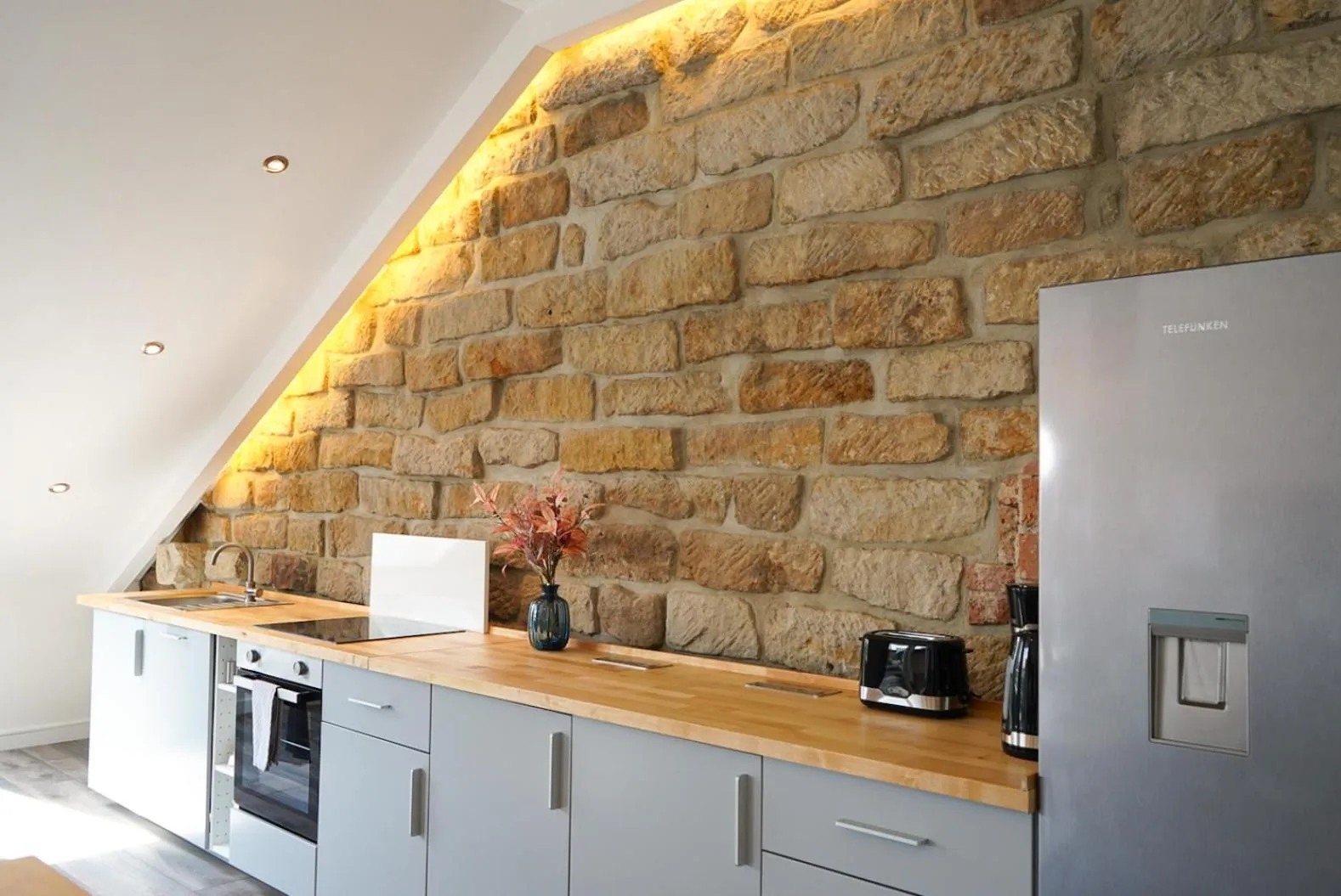 kitchen in Aparthotel am Zwinger