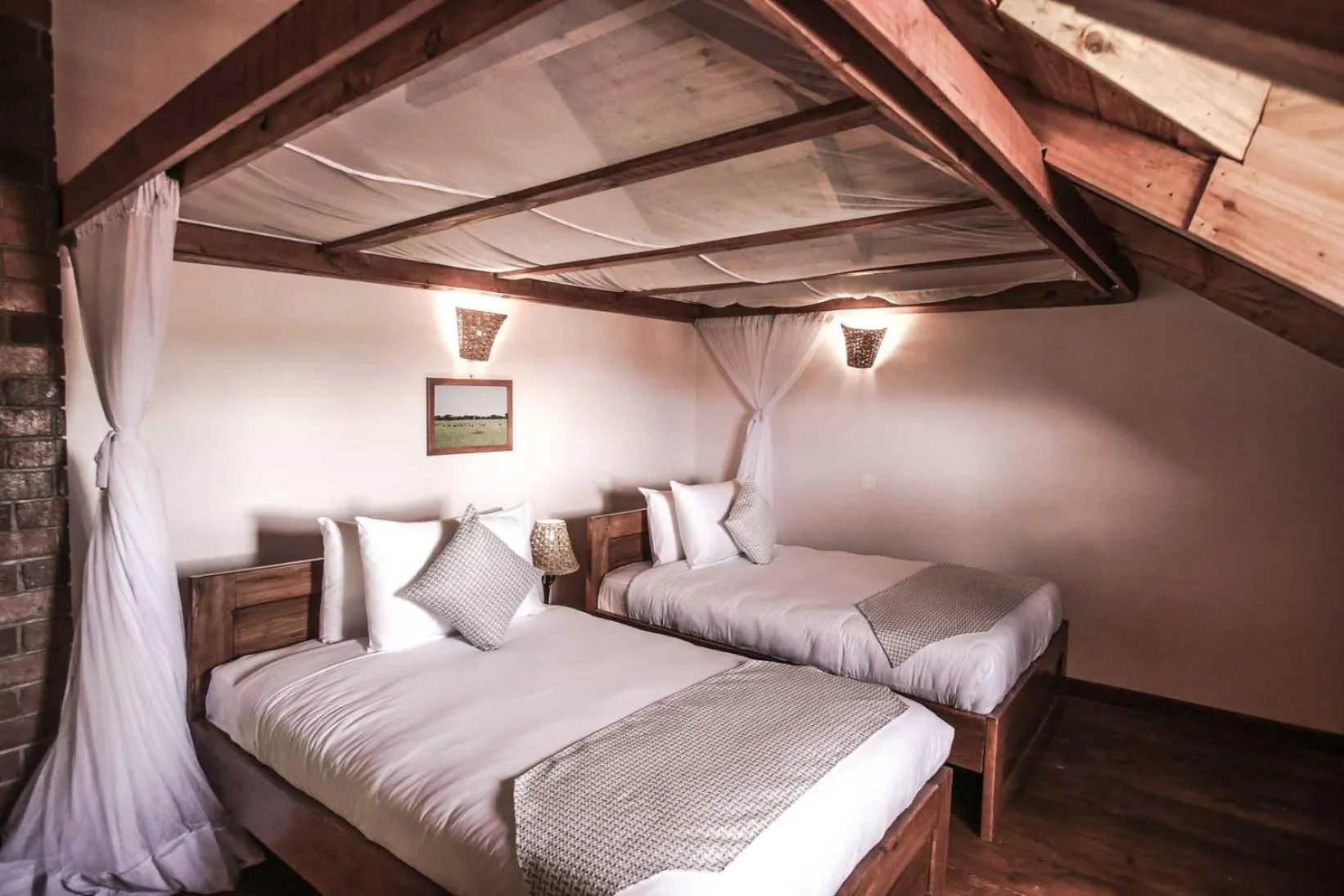 Bed in Ngorongoro Marera Mountain View Lodge