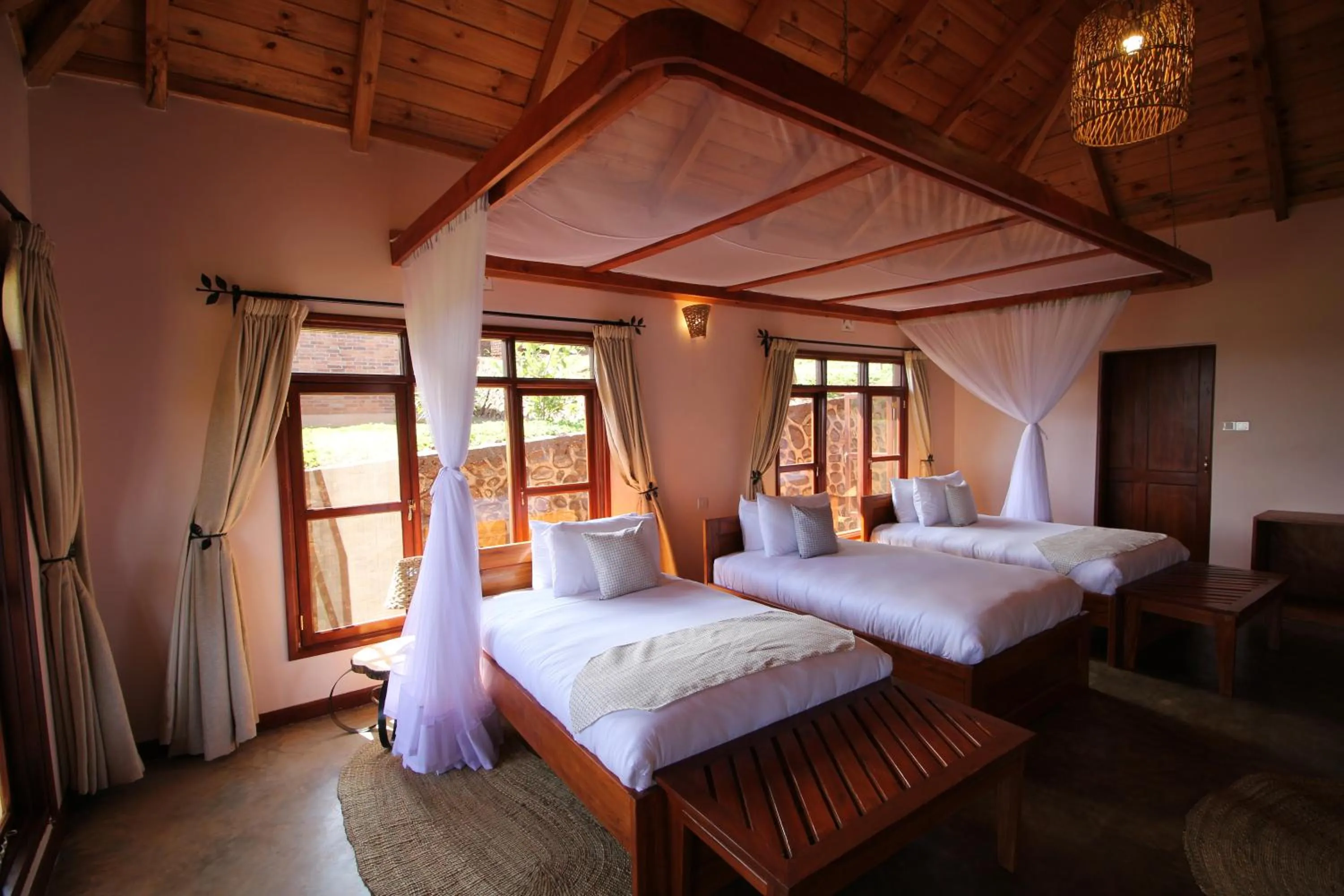 Bed in Ngorongoro Marera Mountain View Lodge