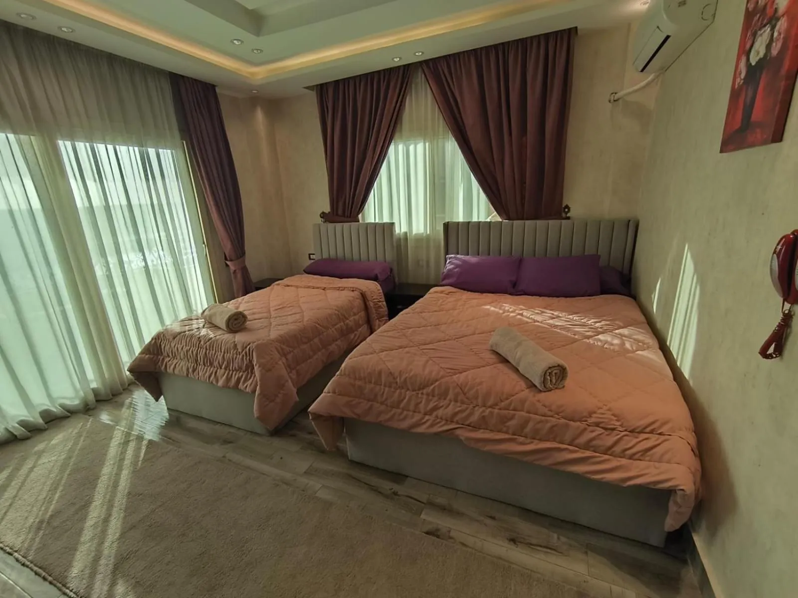 Bed in Pyramids Planet Hotel