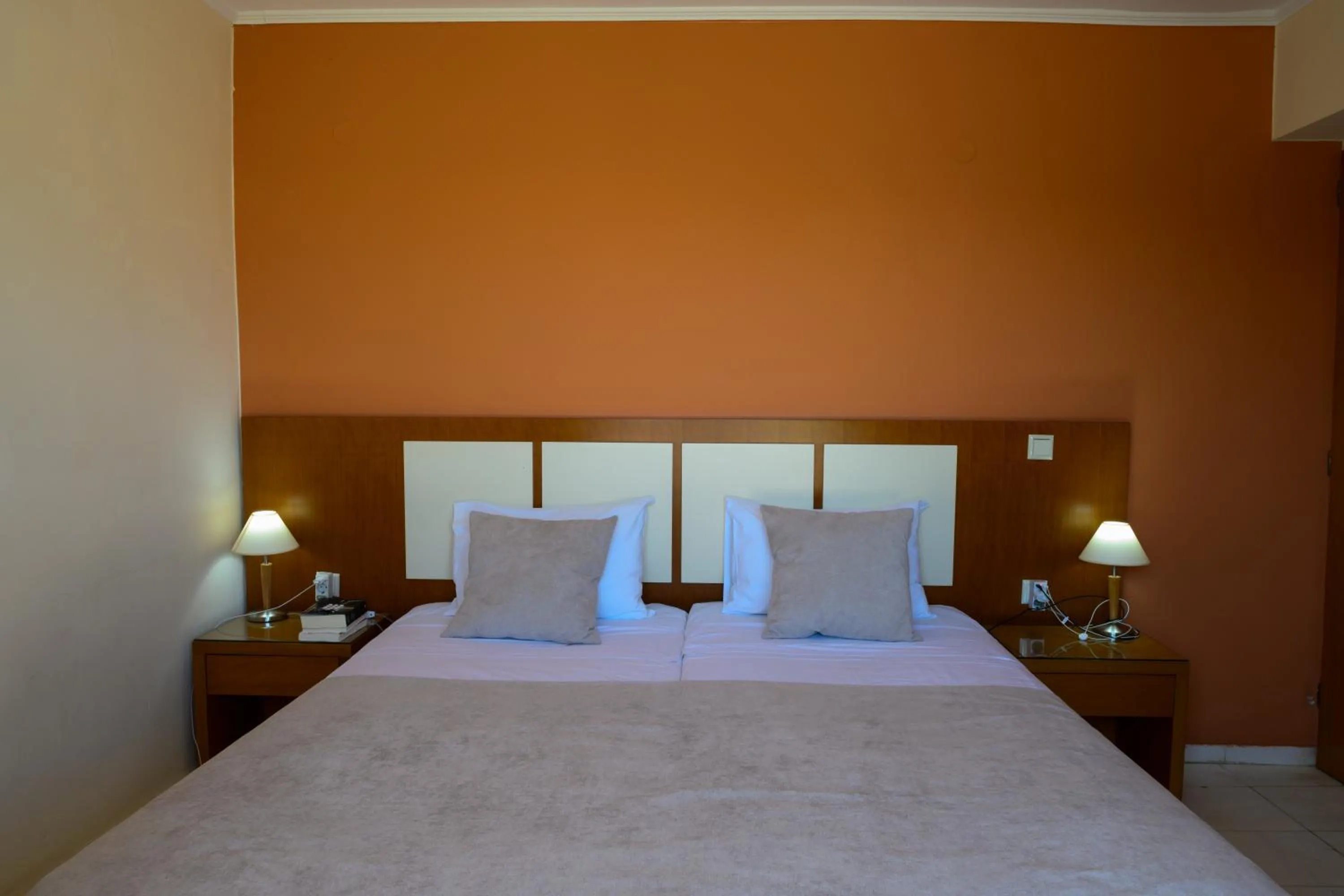 Bed in Esperides Beach Hotel Apartments