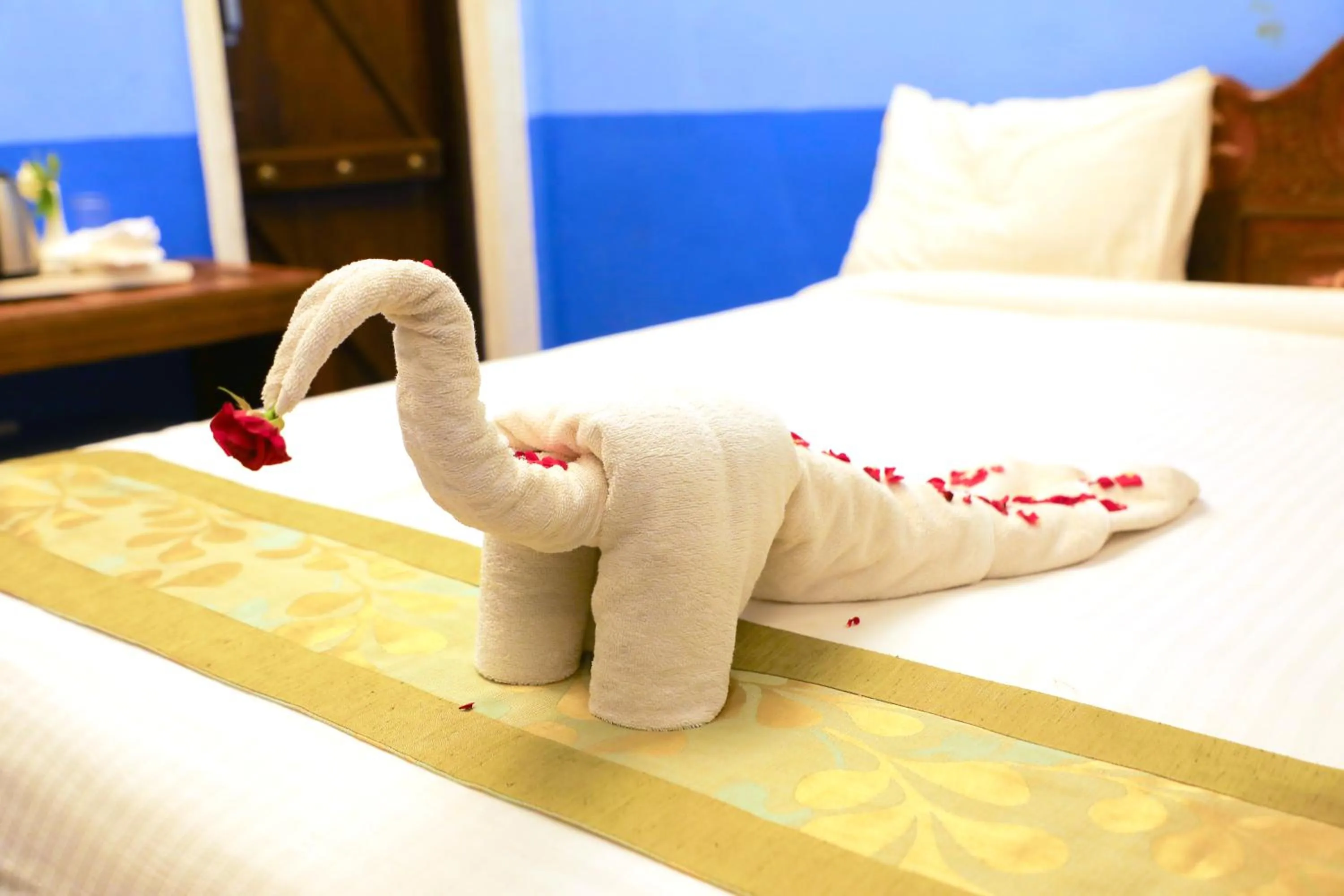 Decorative detail, Bed in Hill Fort Hotel And Resorts Yelagiri Hills