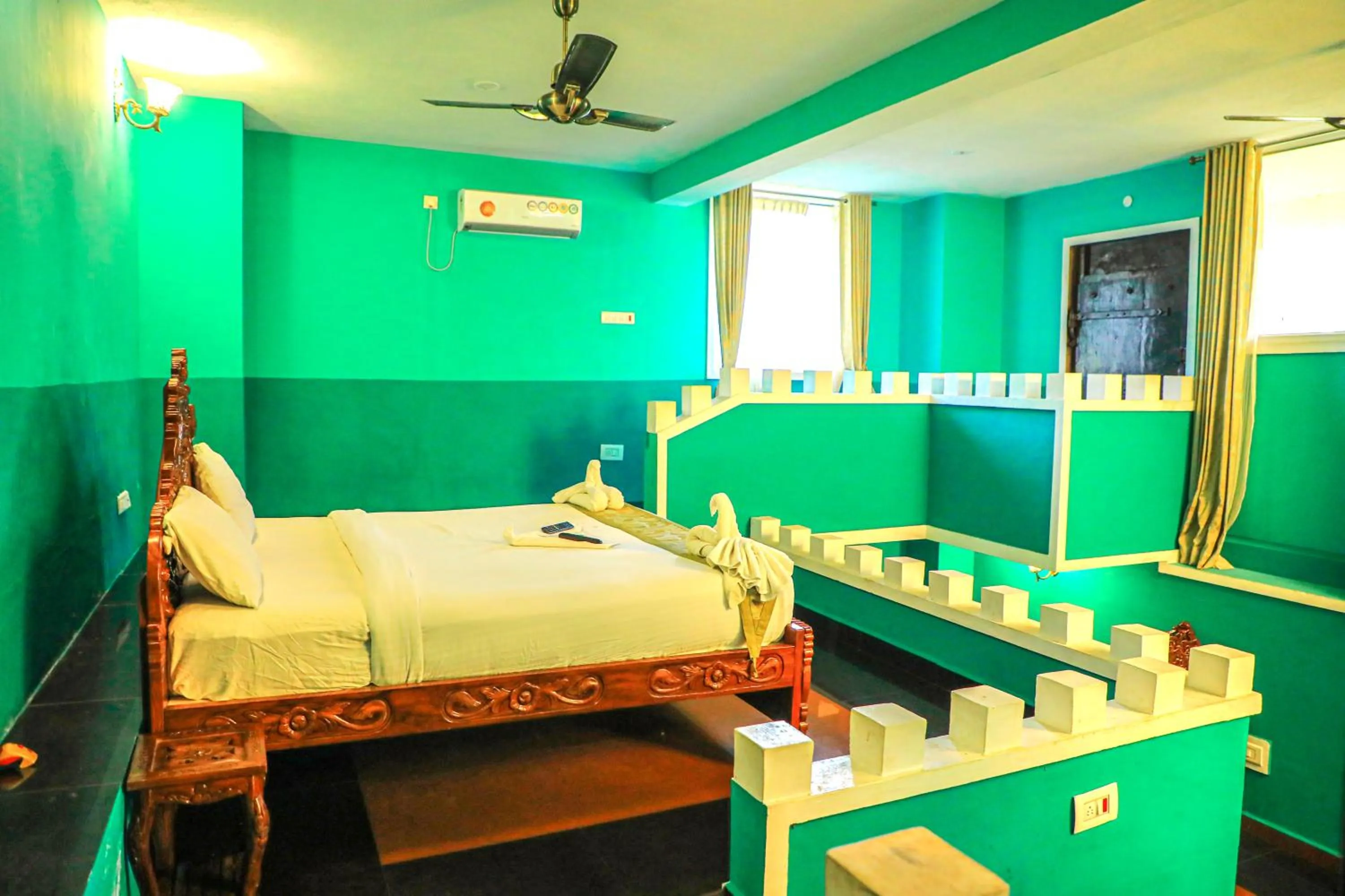 View (from property/room), Bed in Hill Fort Hotel And Resorts Yelagiri Hills