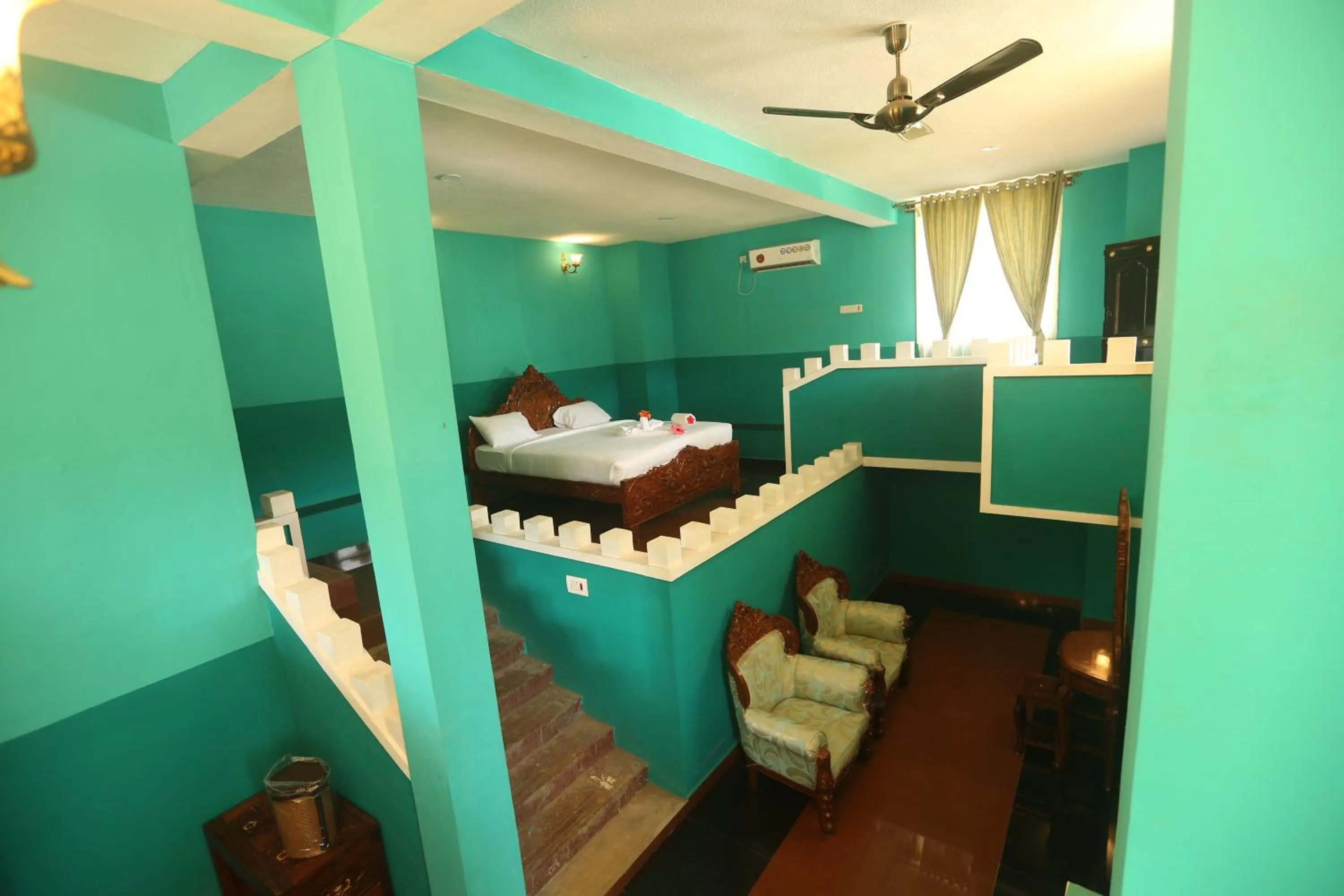 View (from property/room), Bed in Hill Fort Hotel And Resorts Yelagiri Hills