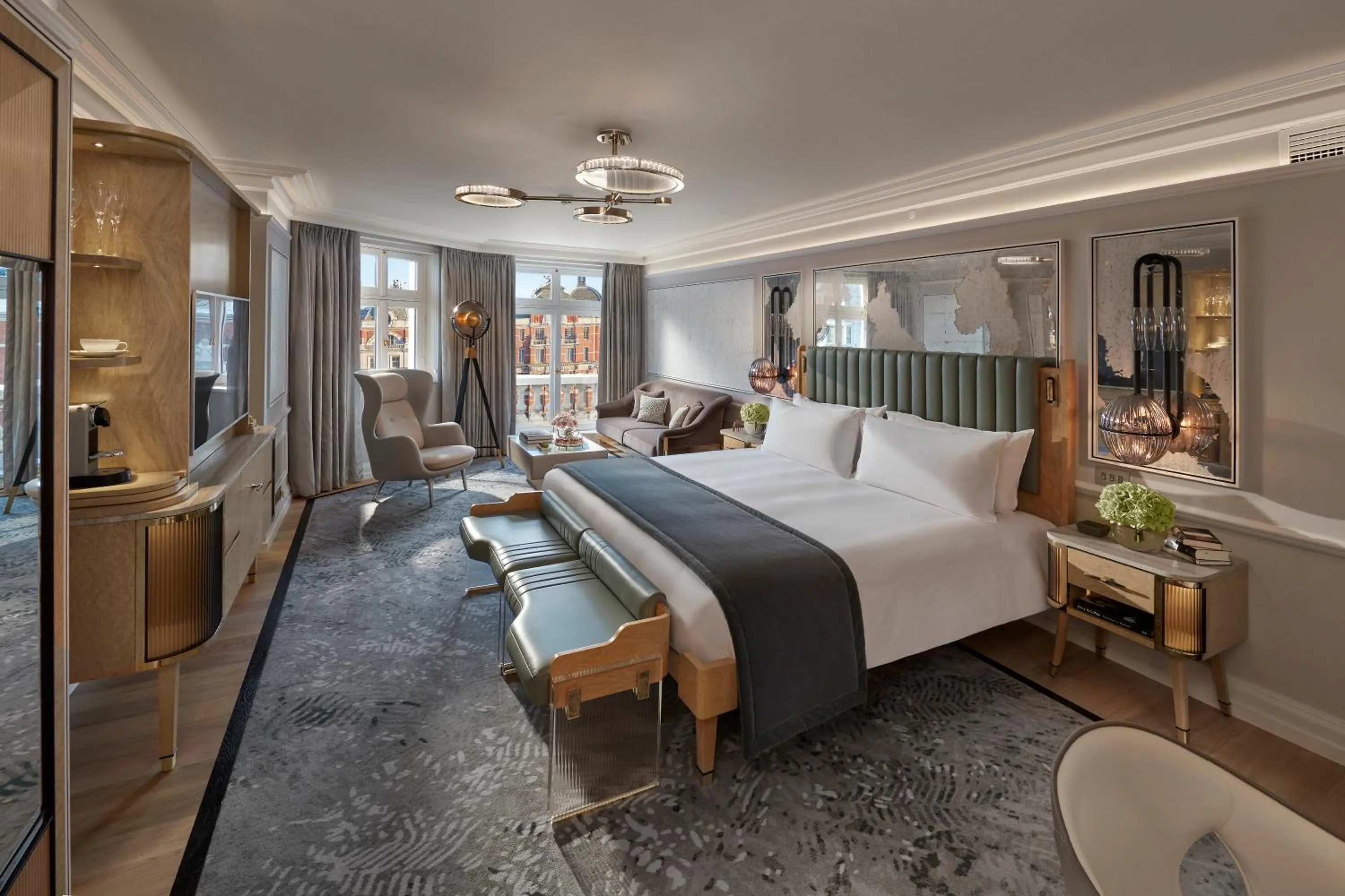 View (from property/room), Bed in Mandarin Oriental Hyde Park, London