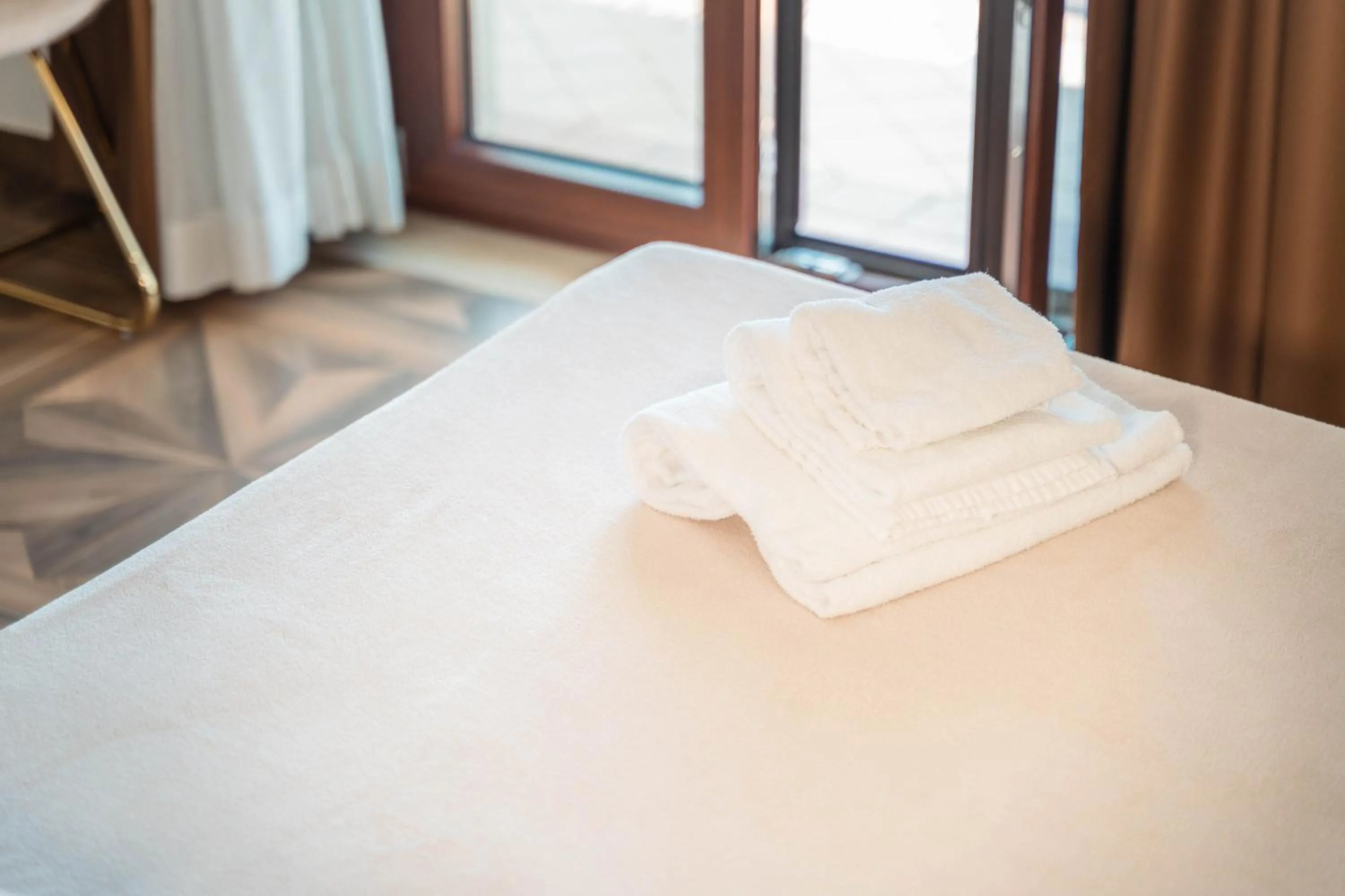 towels, Bed in Kairos Hotel