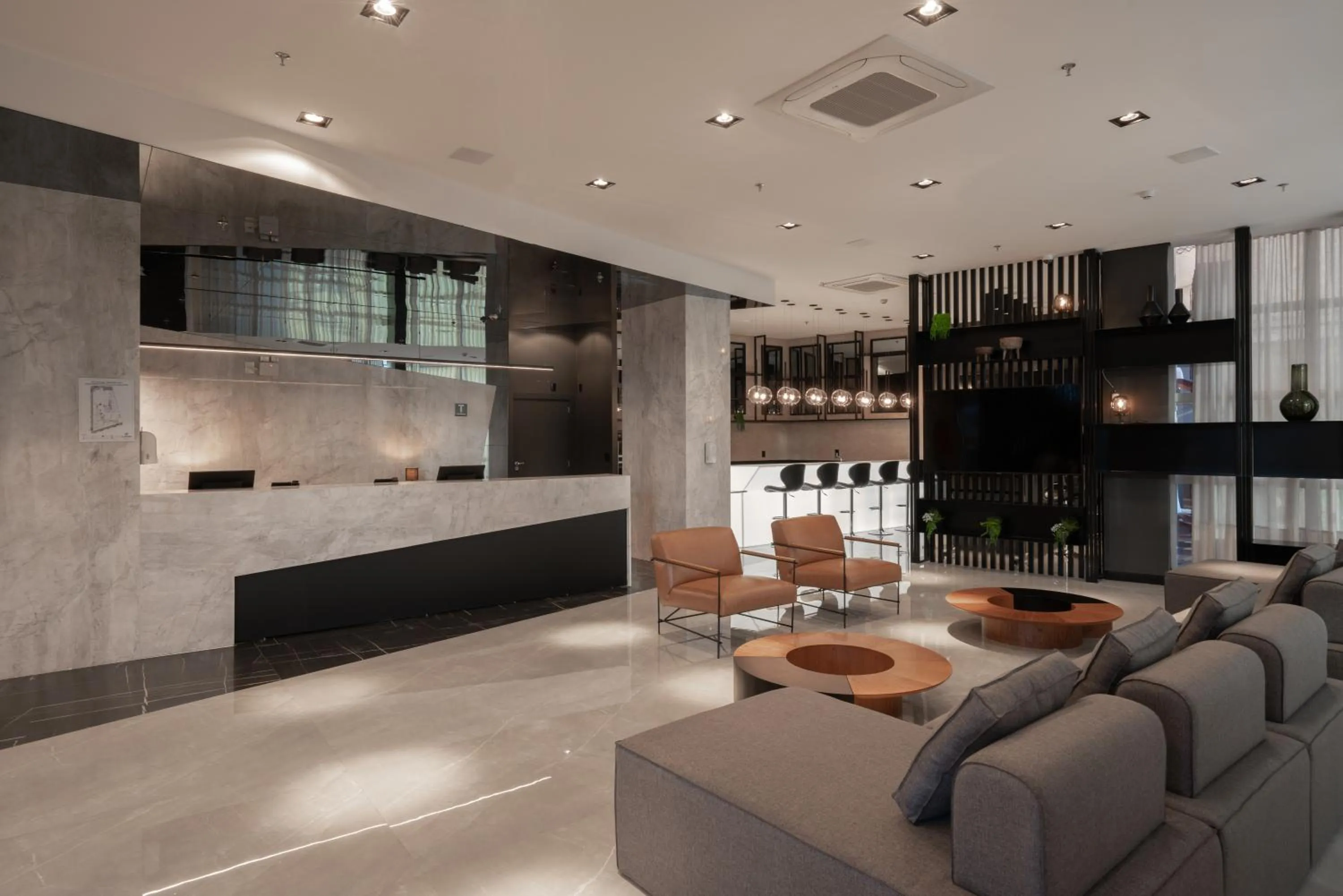 Lobby or reception in Slaviero Chapecó - Pet Friendly - Próximo a EFAPI