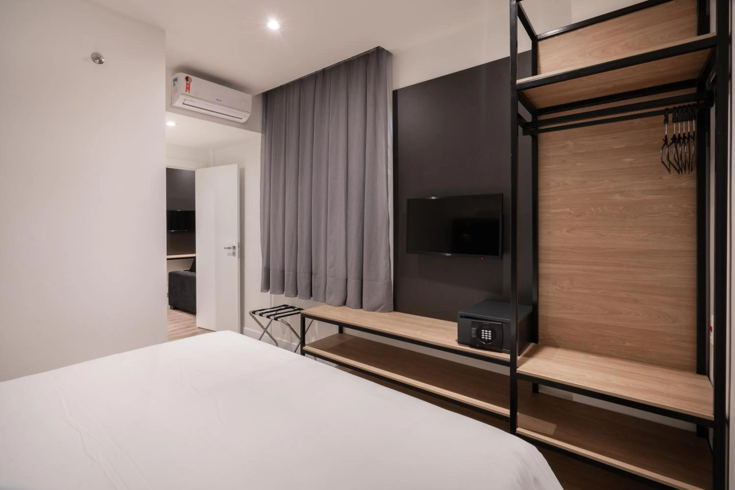 TV and multimedia, Bed in Slaviero Chapecó - Pet Friendly - Próximo a EFAPI