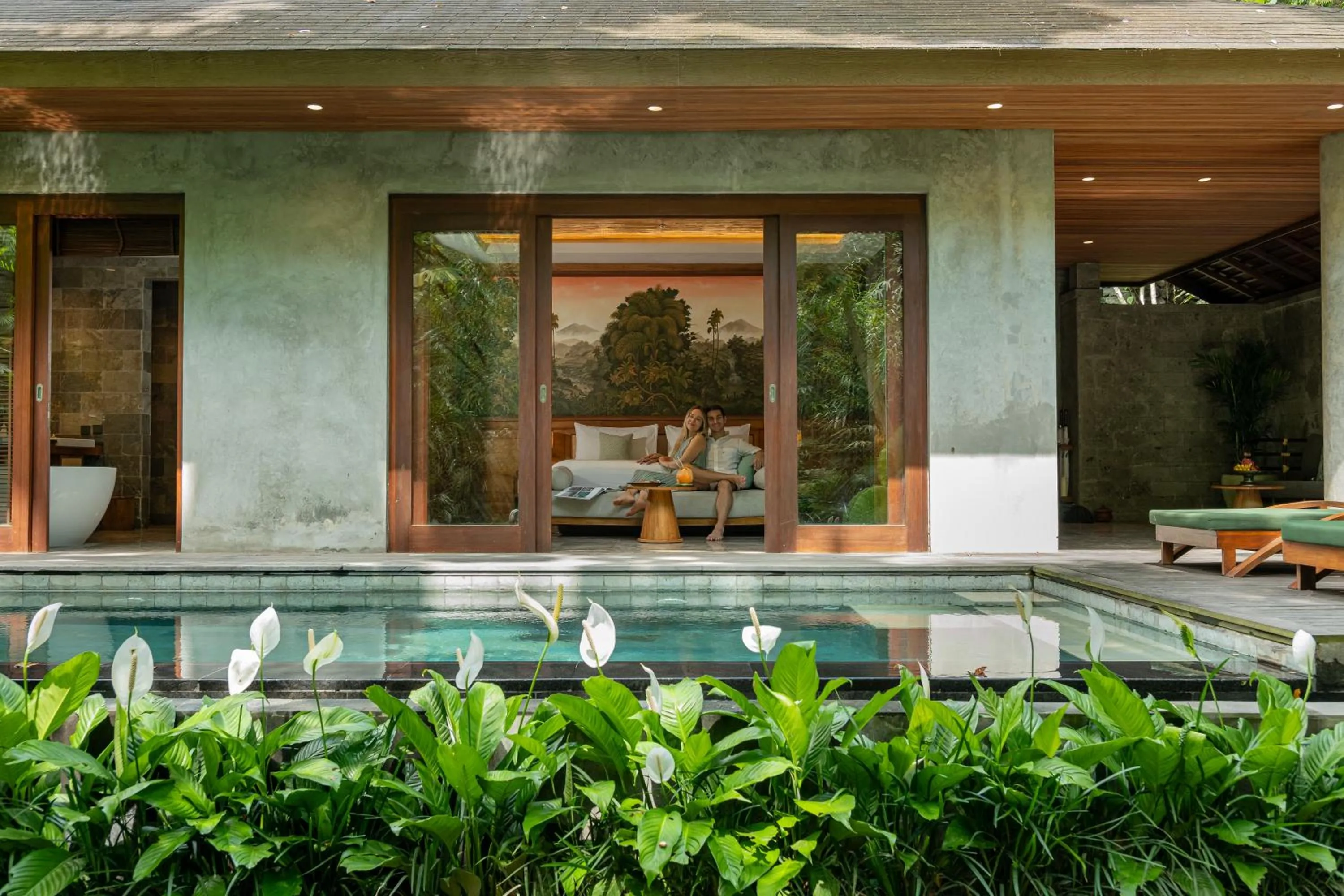 Swimming pool in Adiwana Suweta