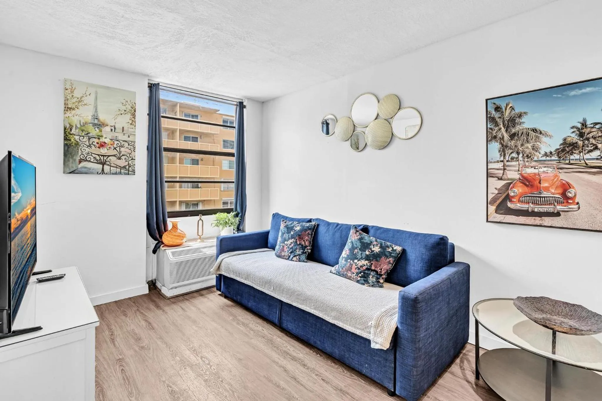 Living room in 1 bedroom in the BEST location in South Beach !