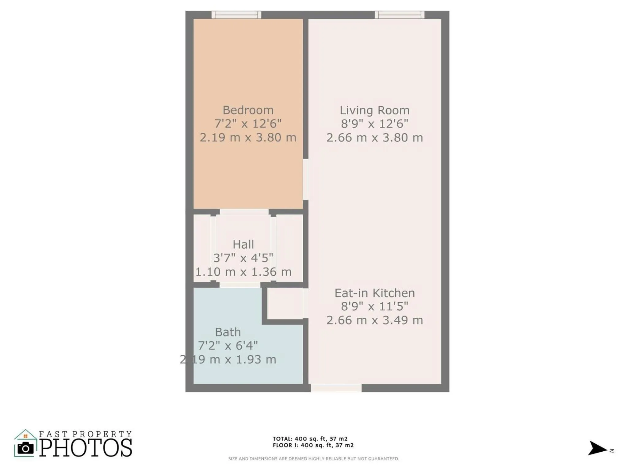 Floor plan in 1 bedroom in the BEST location in South Beach !