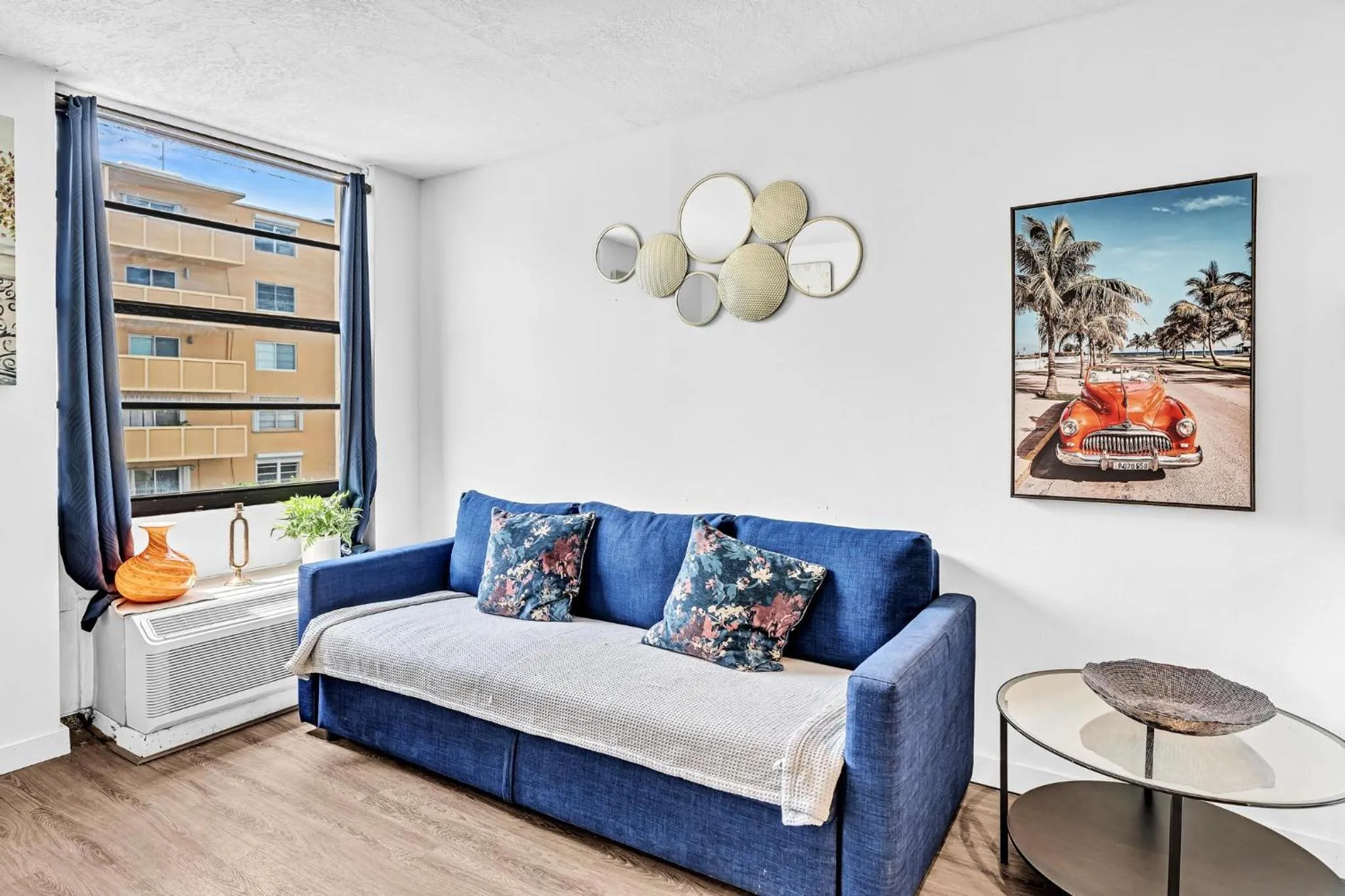 Living room, Bed in 1 bedroom in the BEST location in South Beach !