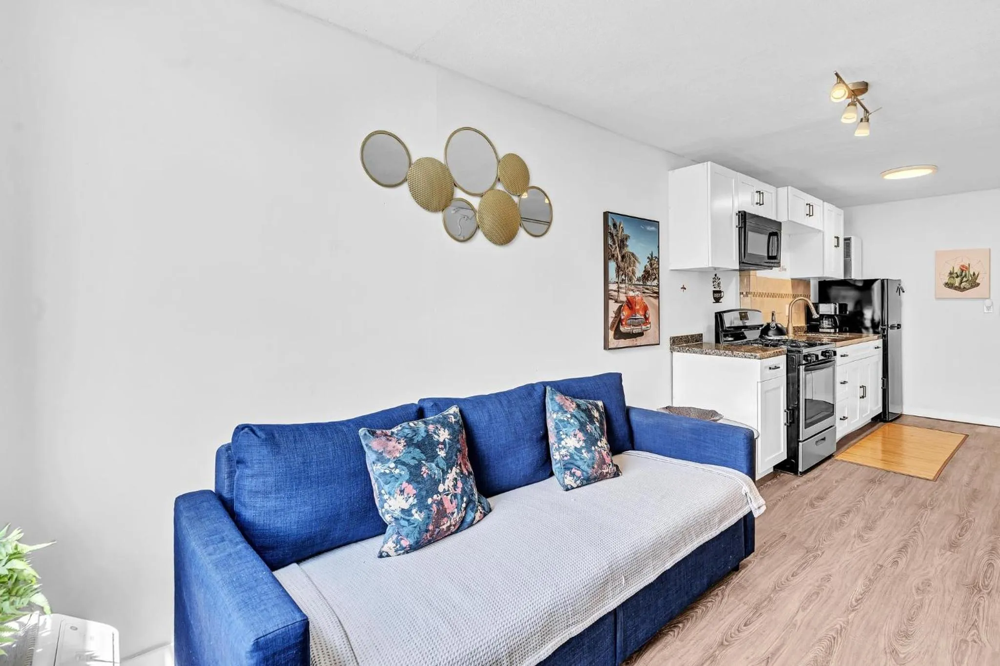 Living room in 1 bedroom in the BEST location in South Beach !