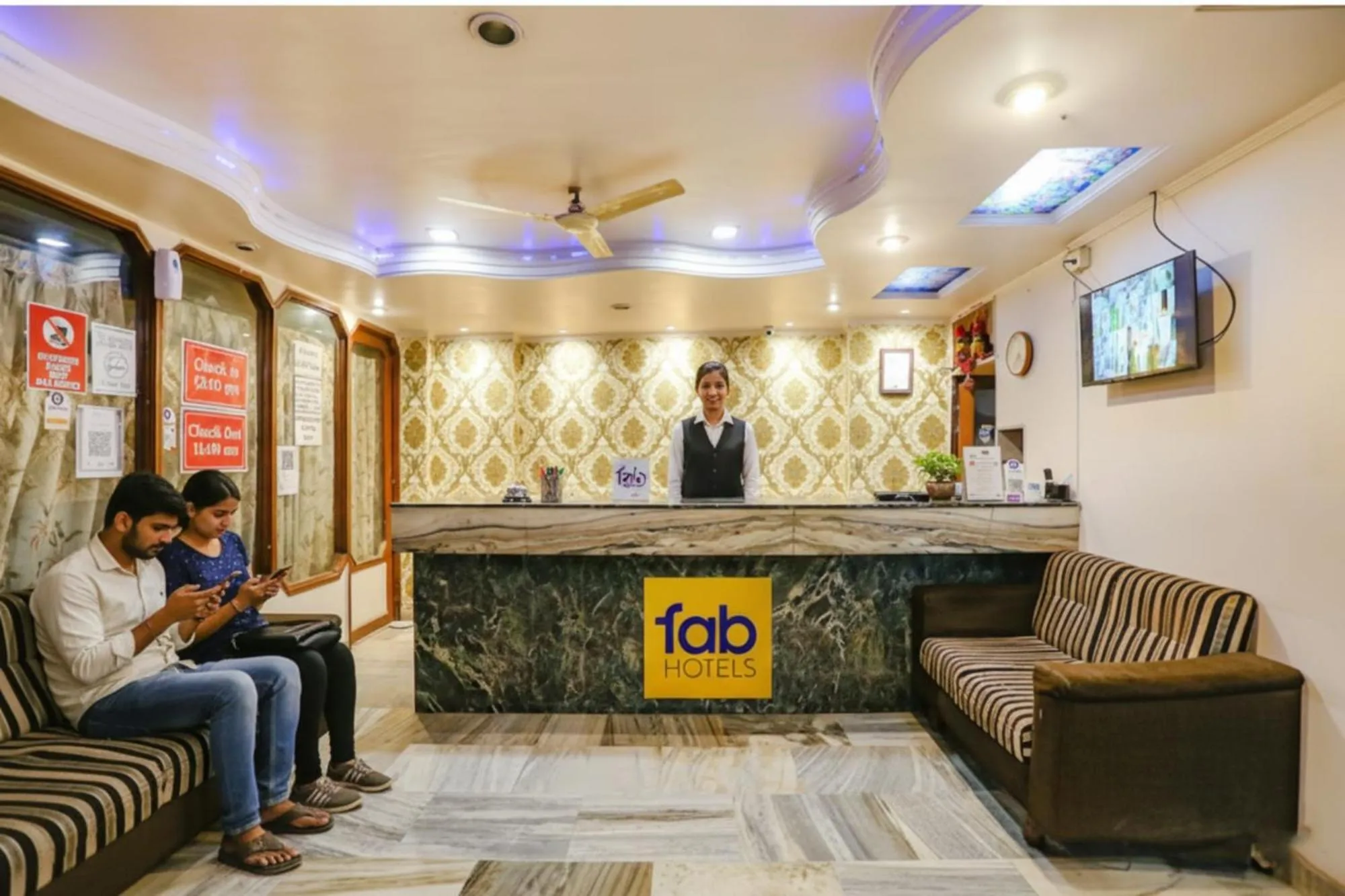 Lobby or reception in FabHotel Ashoka Inn