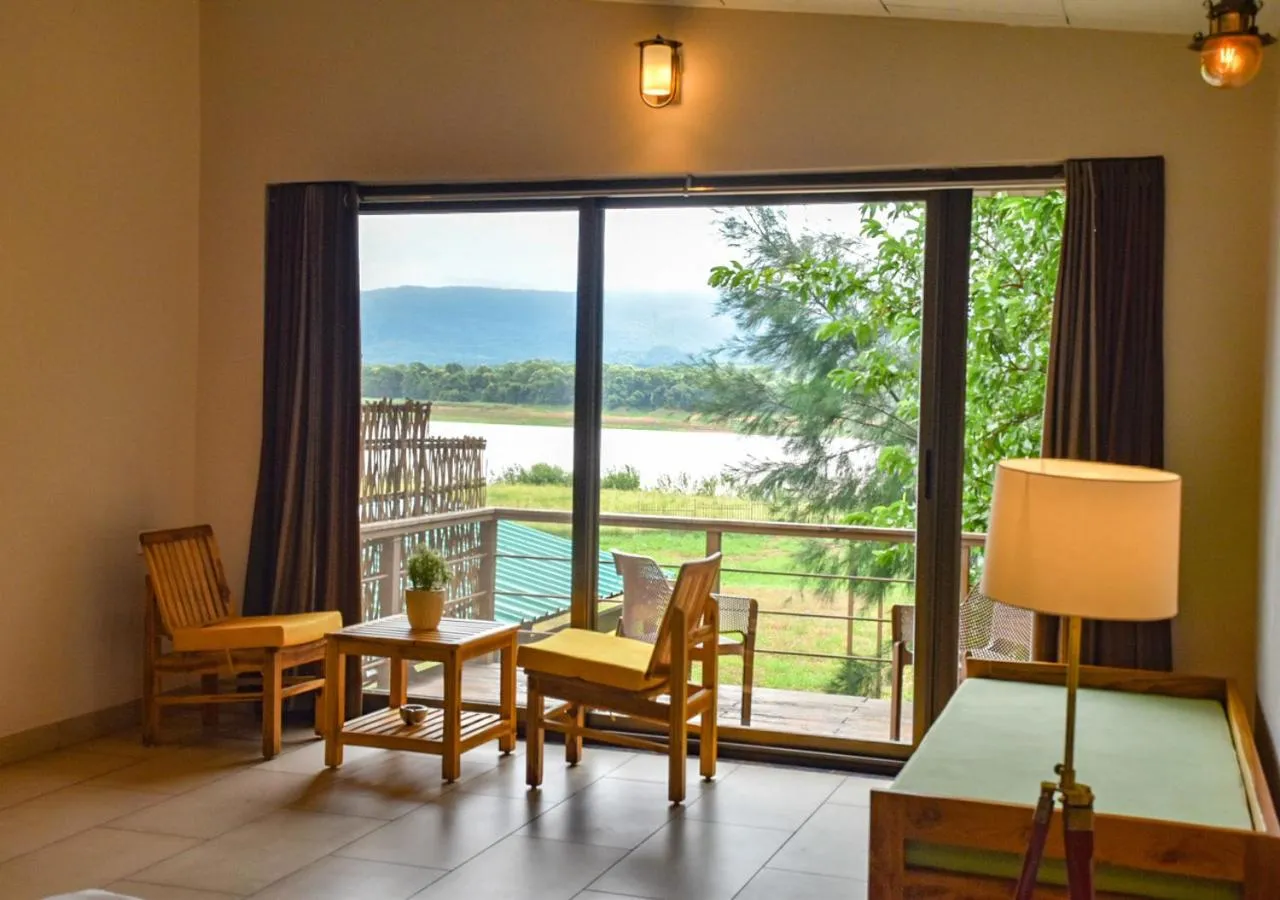 Seating area in The Satpura Panchtatva Villa