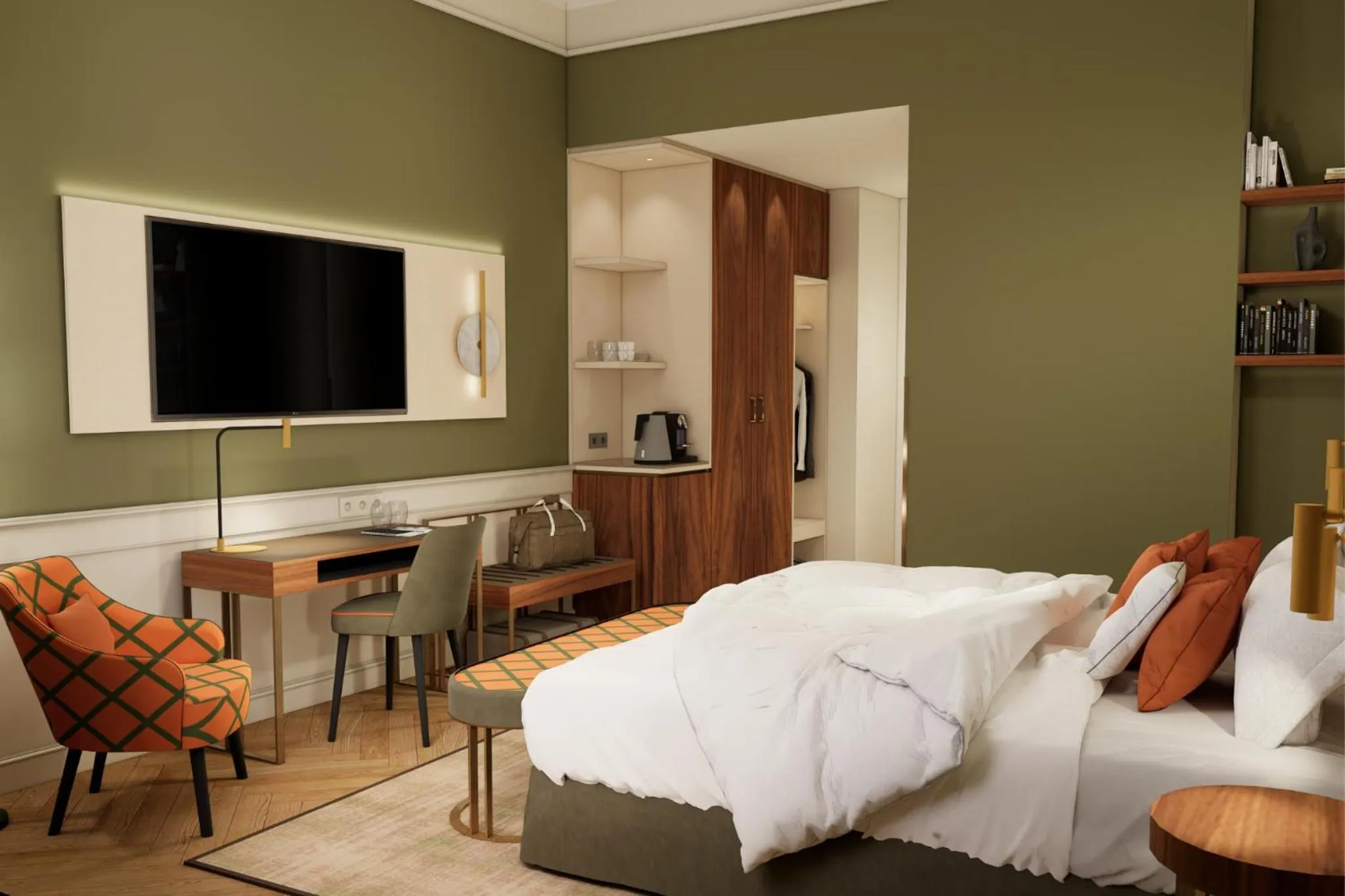 Bedroom, Bed in Hotel Kaiserhof Wien