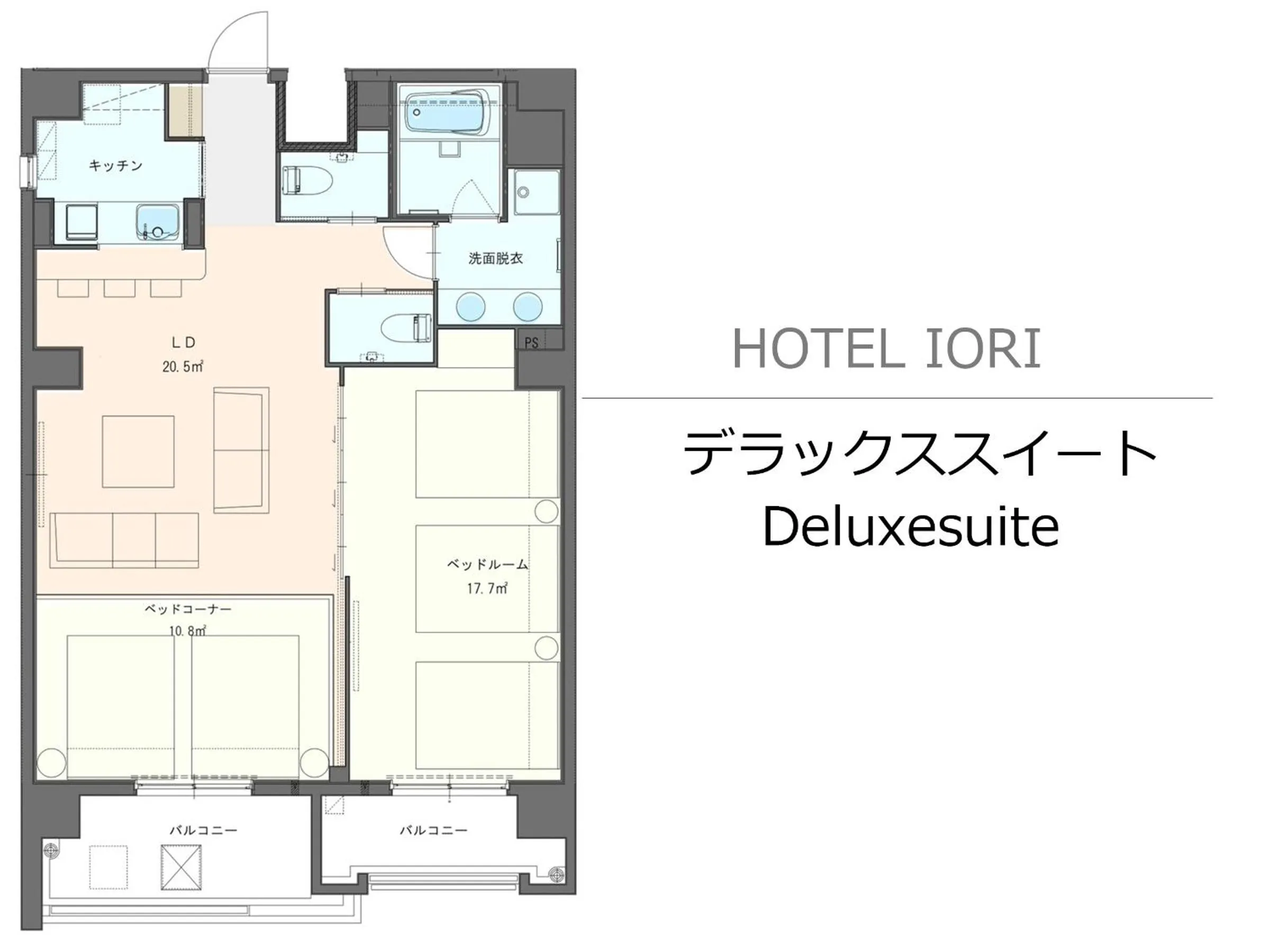 Photo of the whole room in Hotel Iori ホテル庵