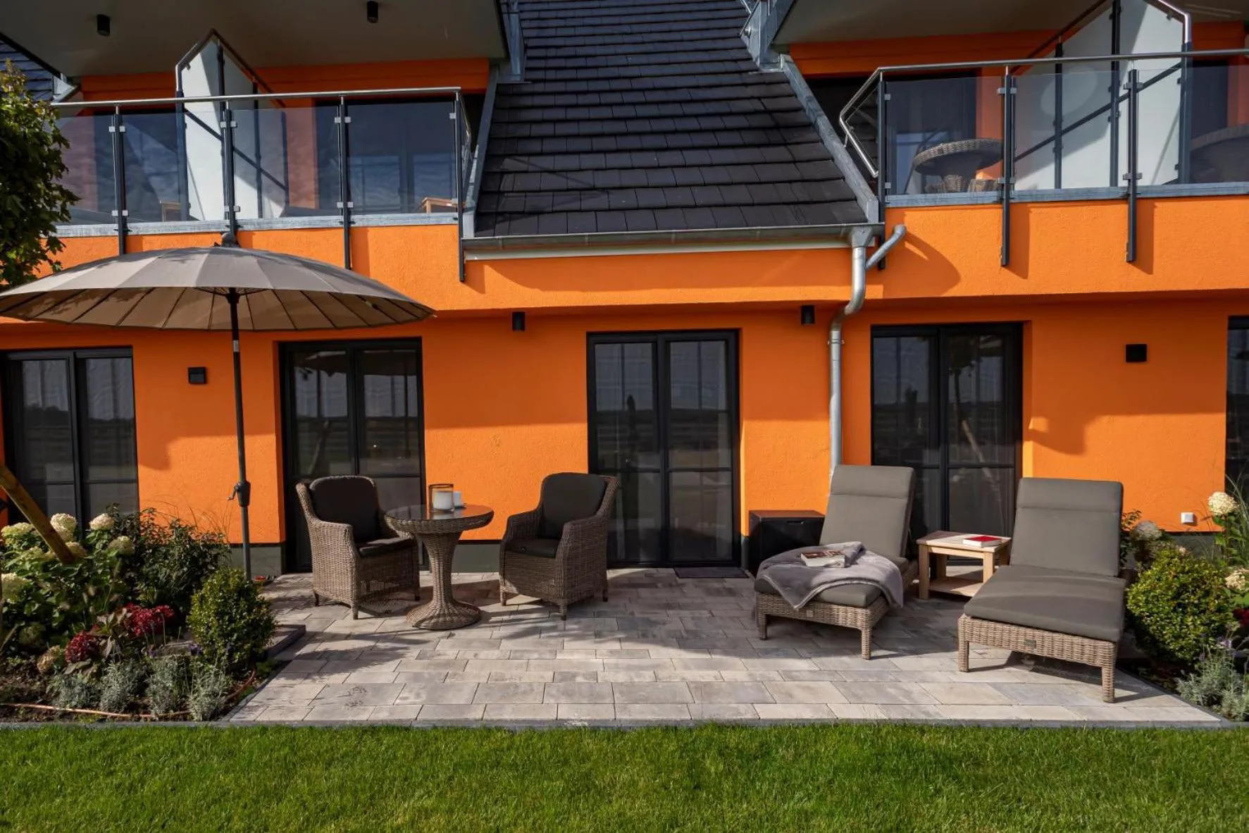 Balcony/Terrace in Luxus Resort Rügen Residenz Kubitzer Bodden