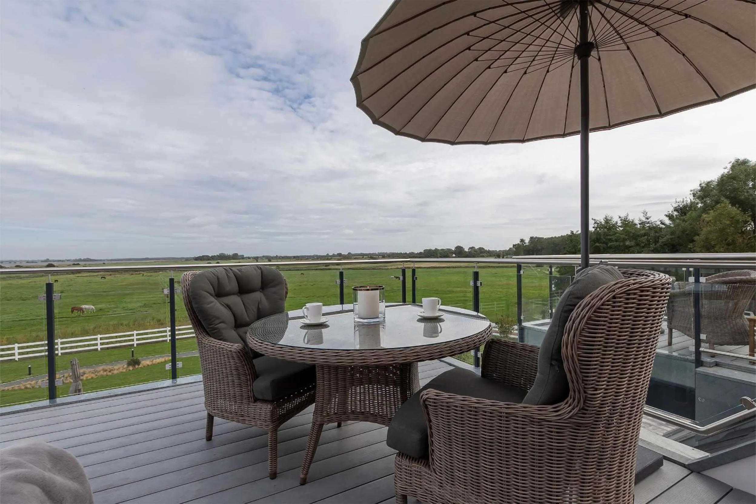 Balcony/Terrace in Luxus Resort Rügen Residenz Kubitzer Bodden
