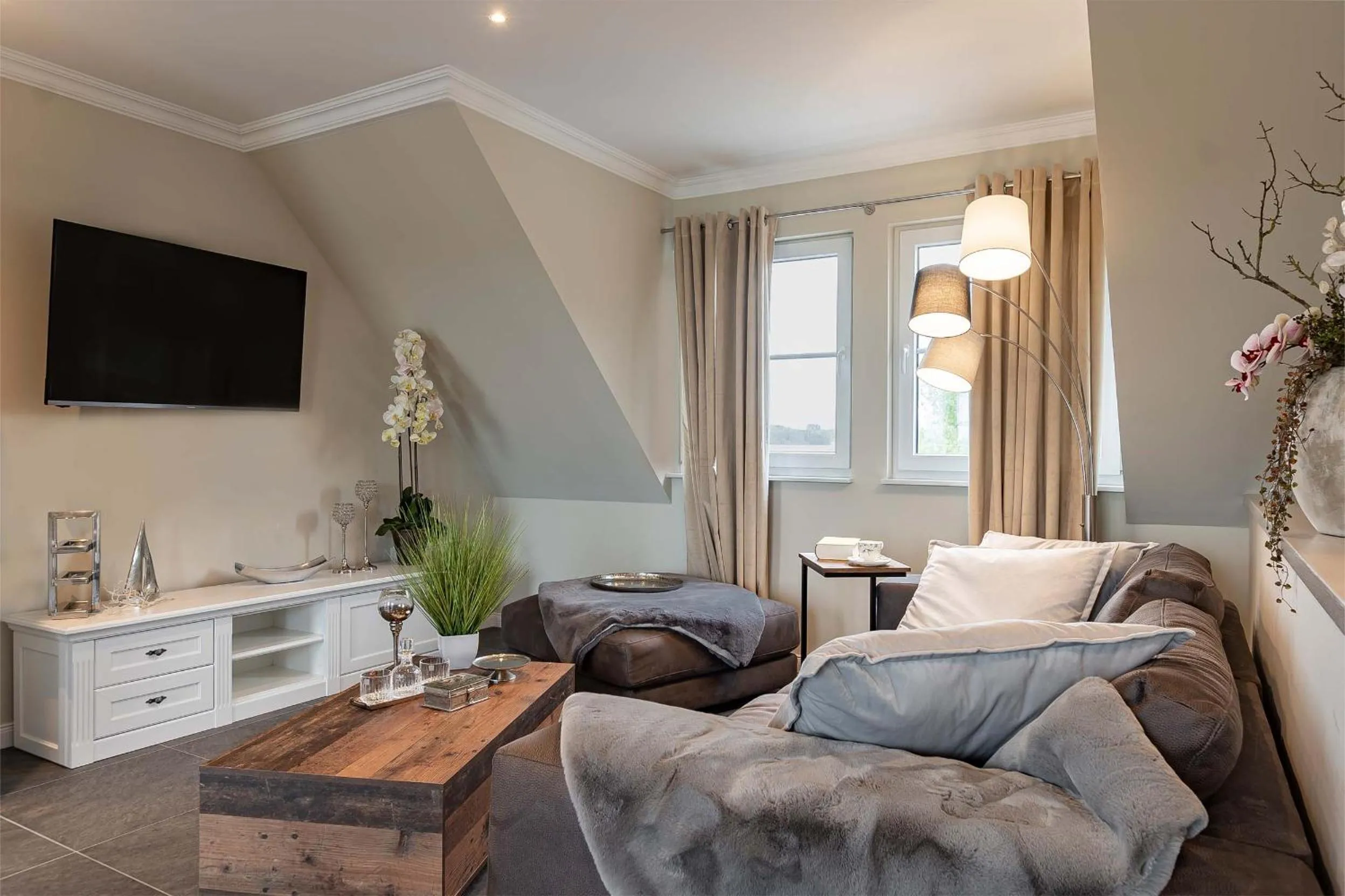 TV and multimedia in Luxus Resort Rügen Residenz Kubitzer Bodden