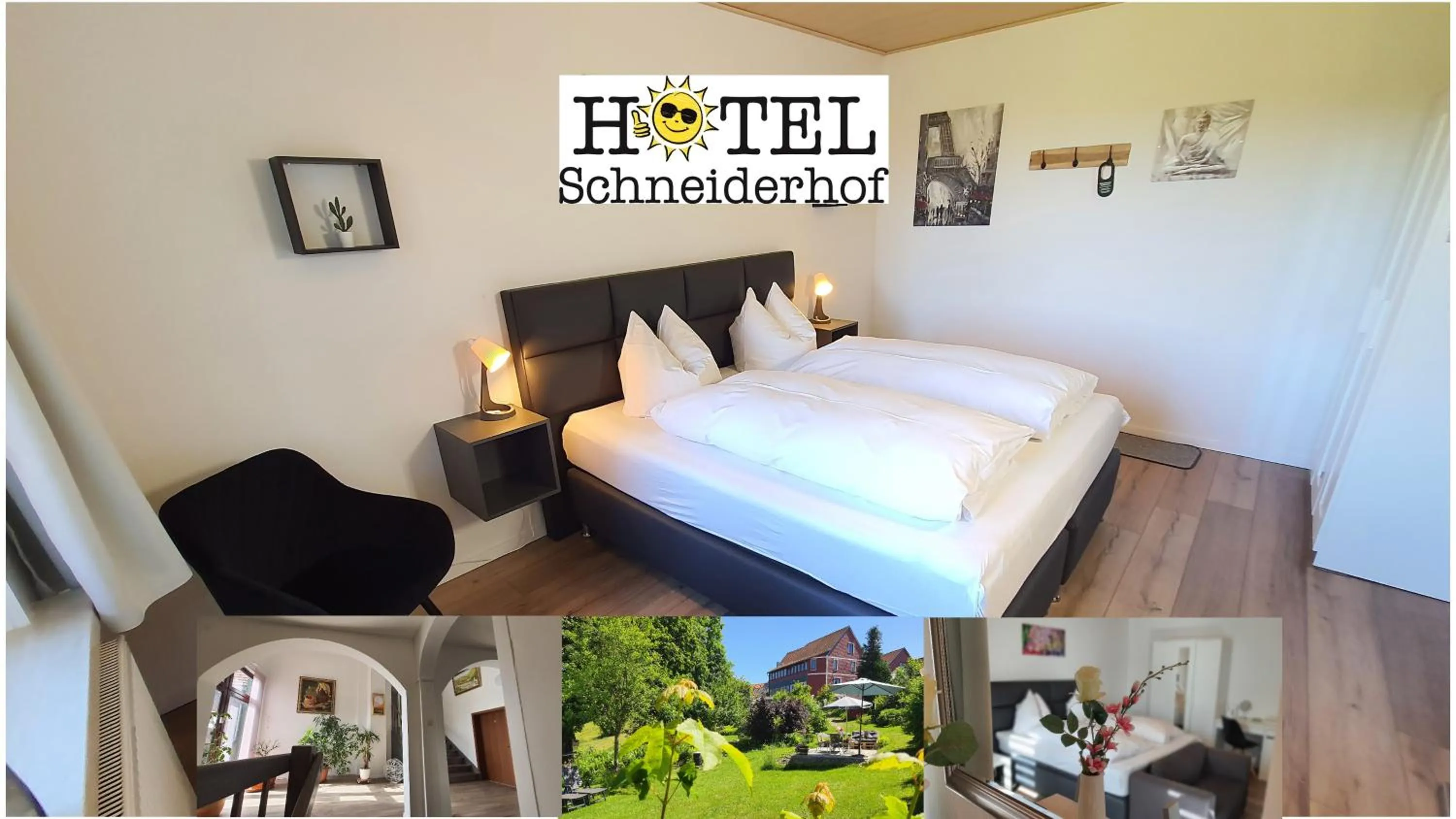 Bed in Hotel Schneiderhof