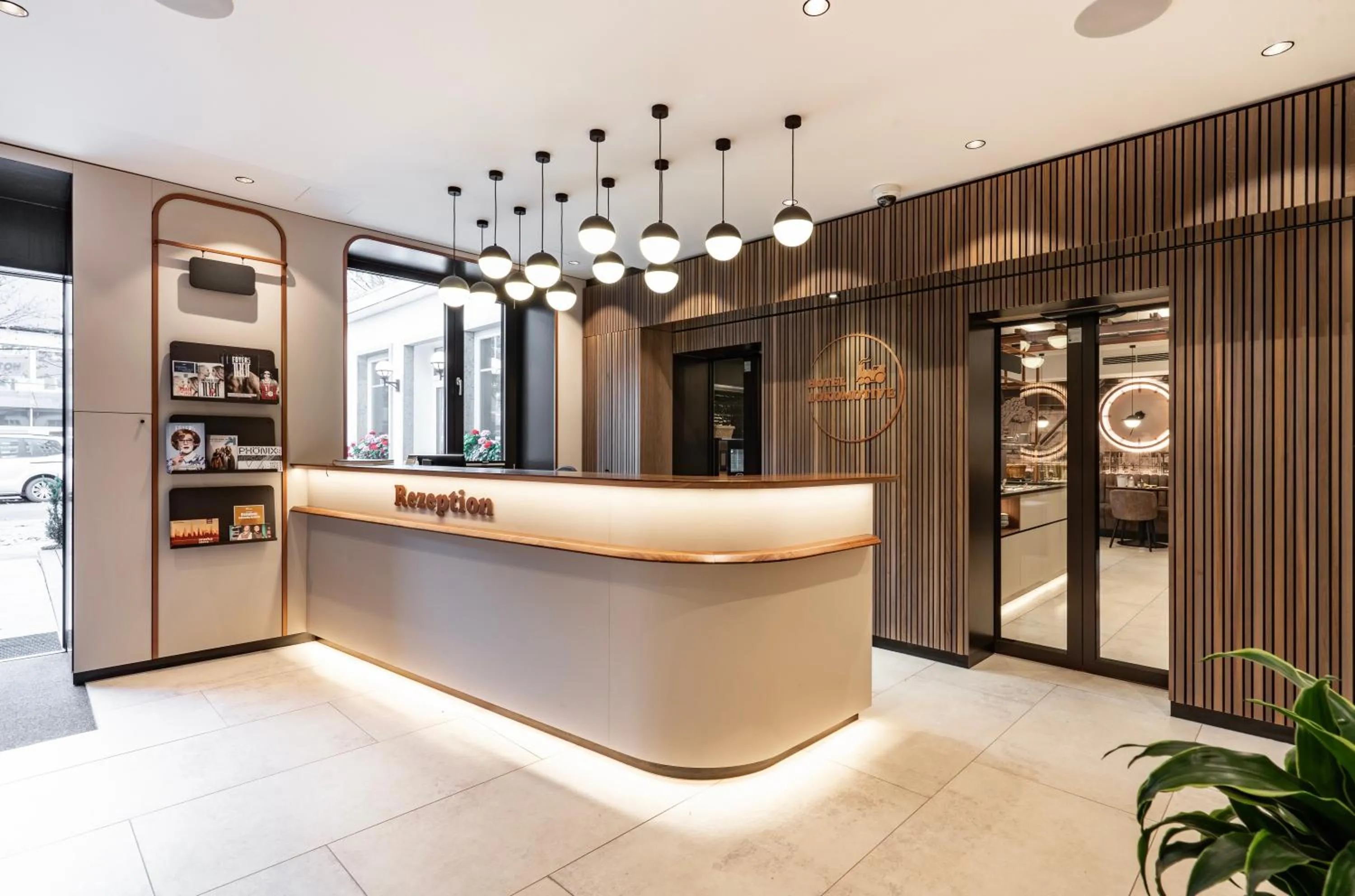 Lobby or reception in Hotel Lokomotive