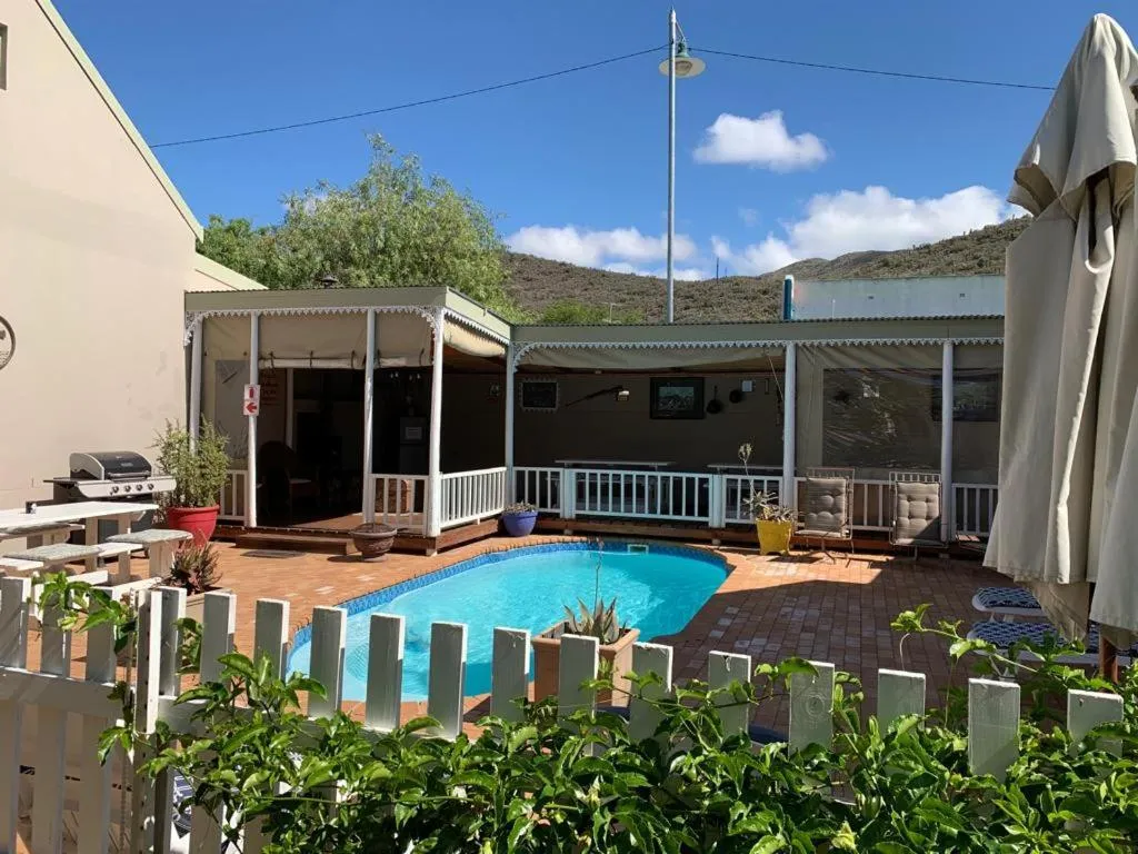 Pool view in HouseMartin Lodge & Self Catering
