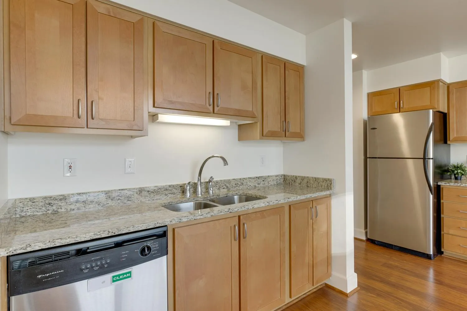 Kitchen or kitchenette in Renu Suites at The Burlington Portland