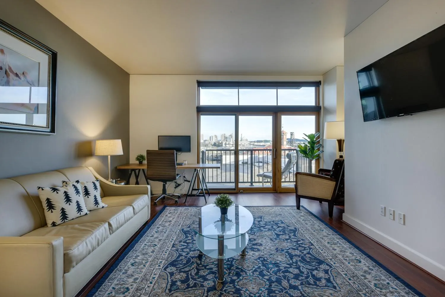 TV and multimedia in Renu Suites at The Burlington Portland