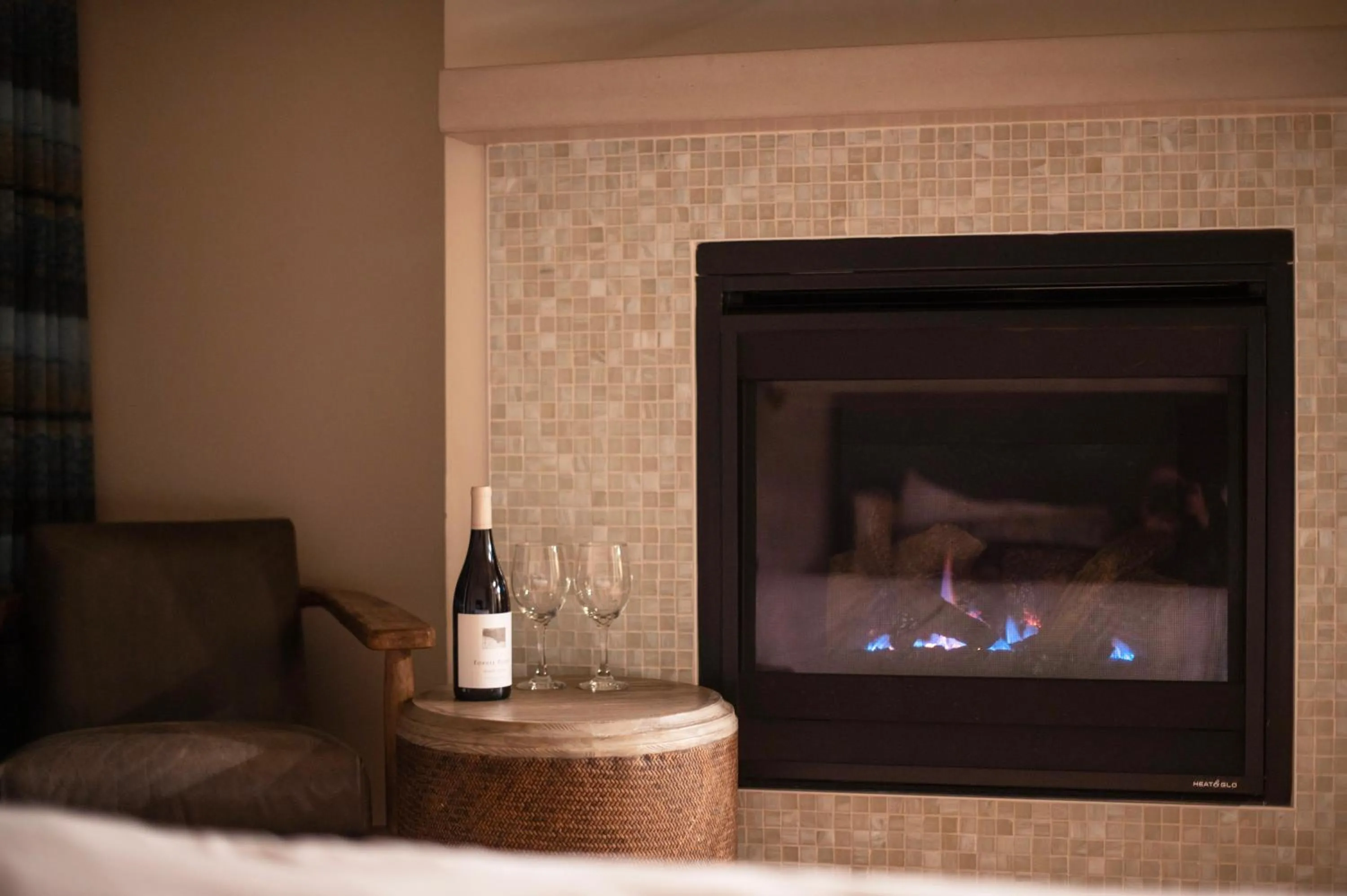 fireplace in Inn At Rose's Landing