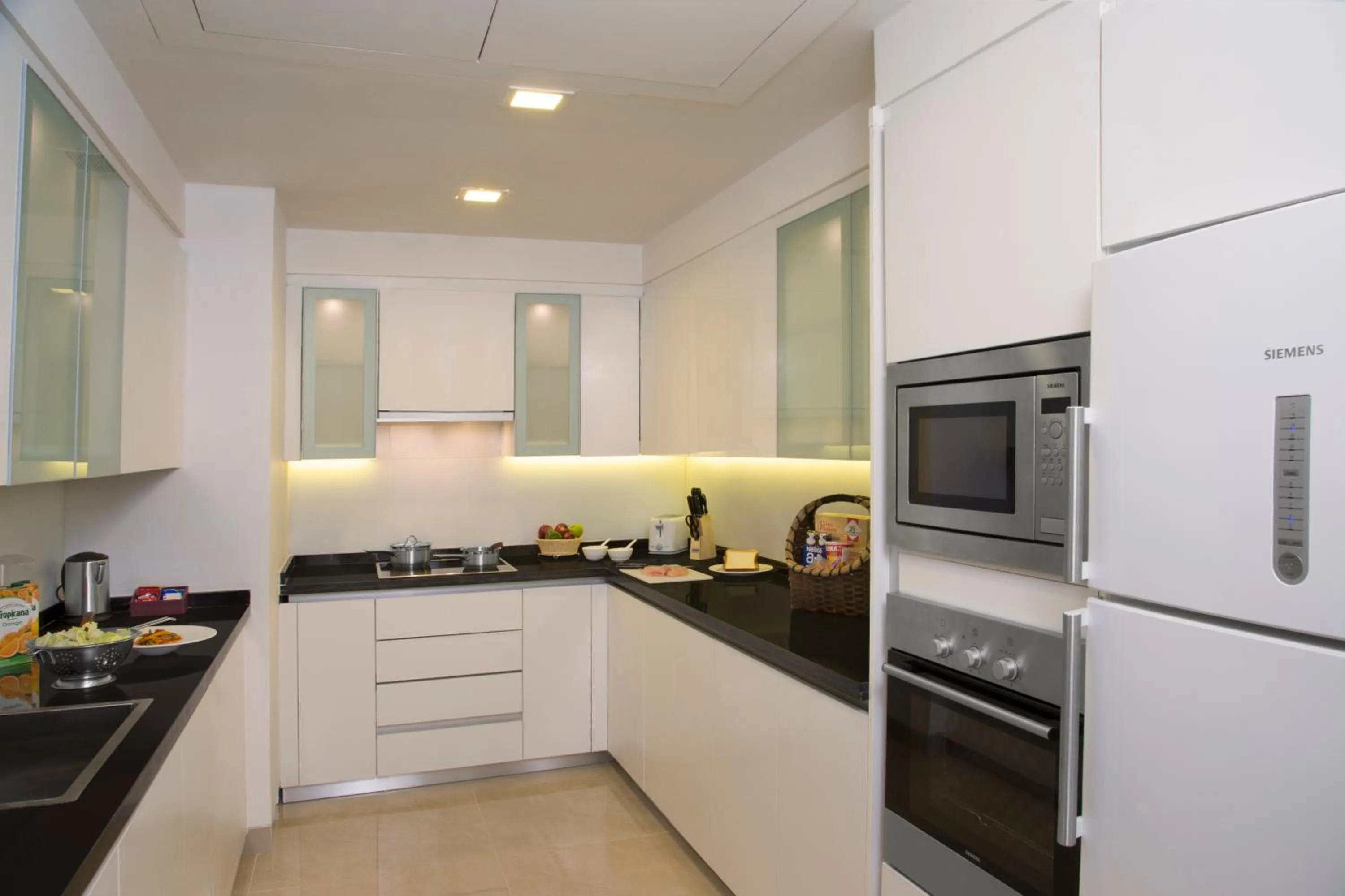 Kitchen or kitchenette in Oakwood Residence Whitefield Bangalore