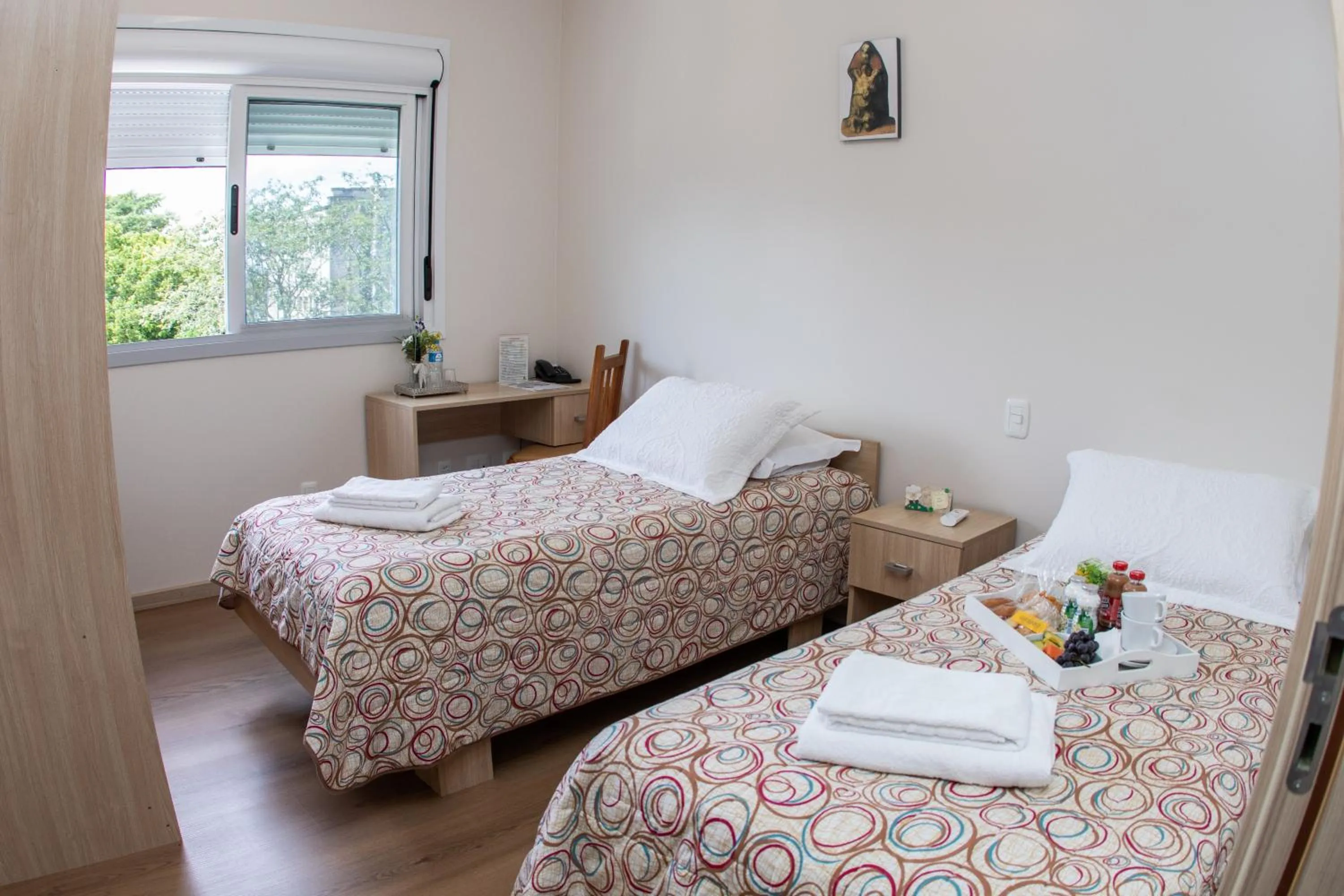 Bed in Pousada Bom Pastor