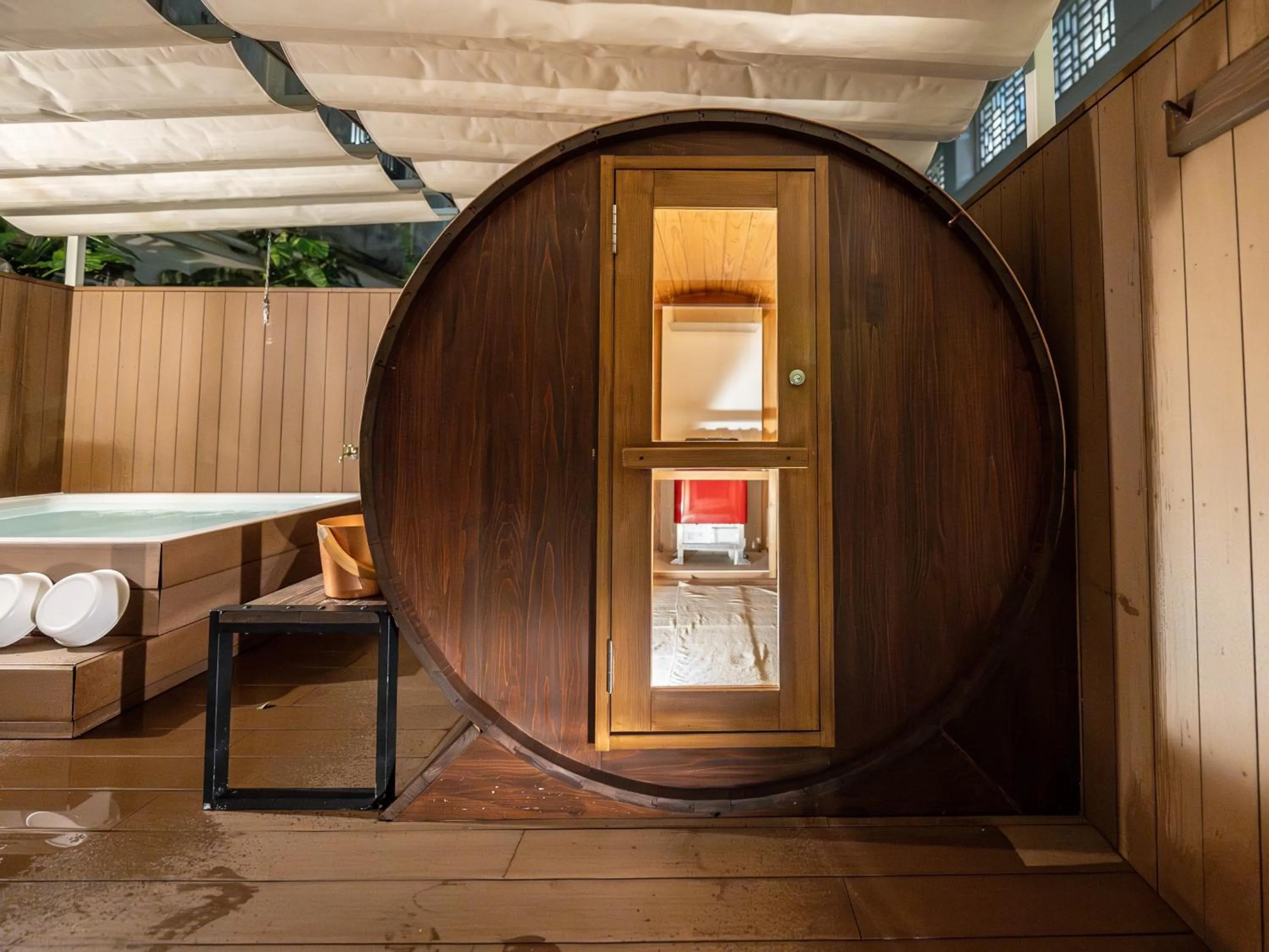 Sauna in Tabino Hotel lit Miyakojima