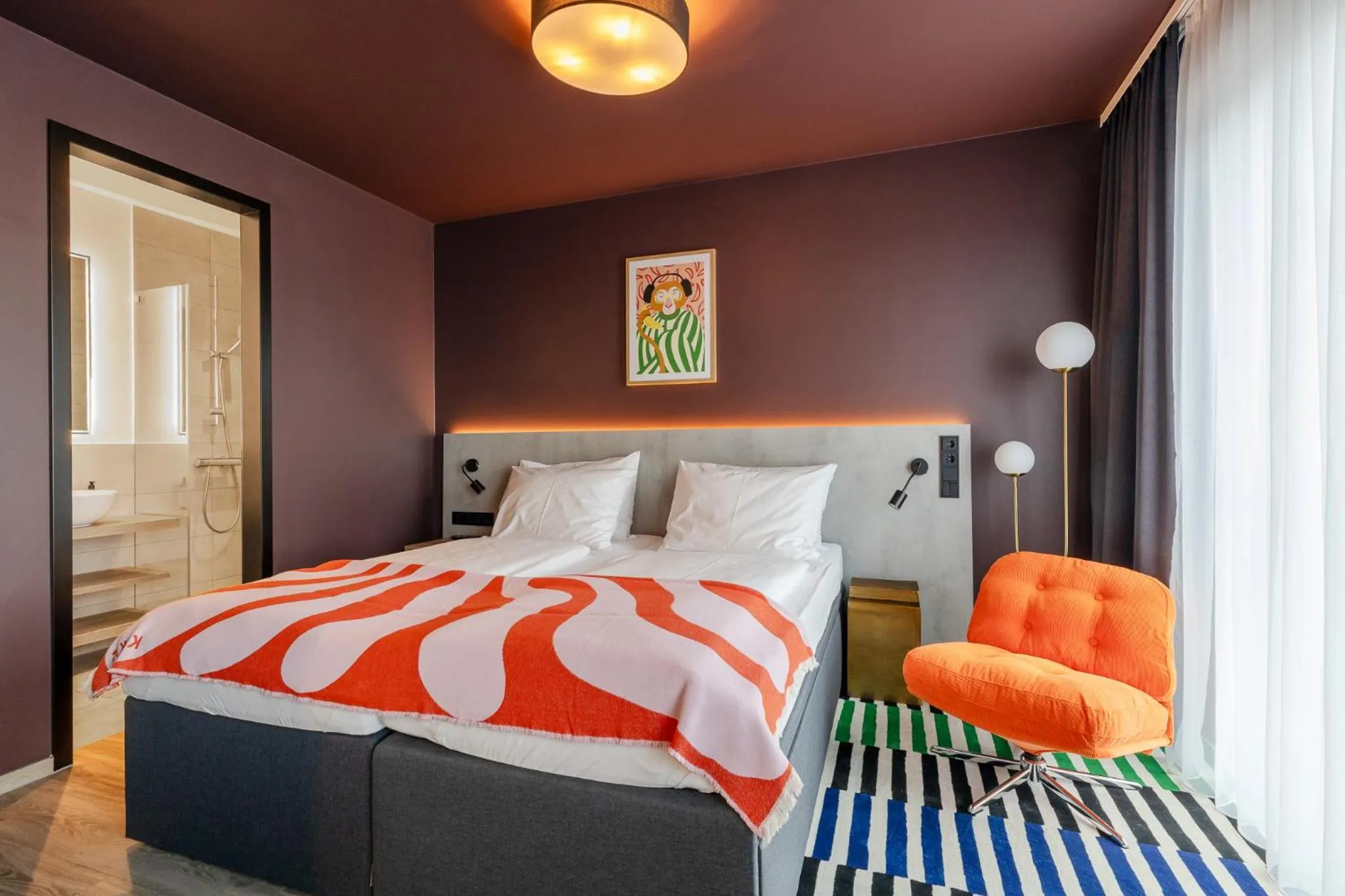 Bedroom, Bed in kalm stay - munich east