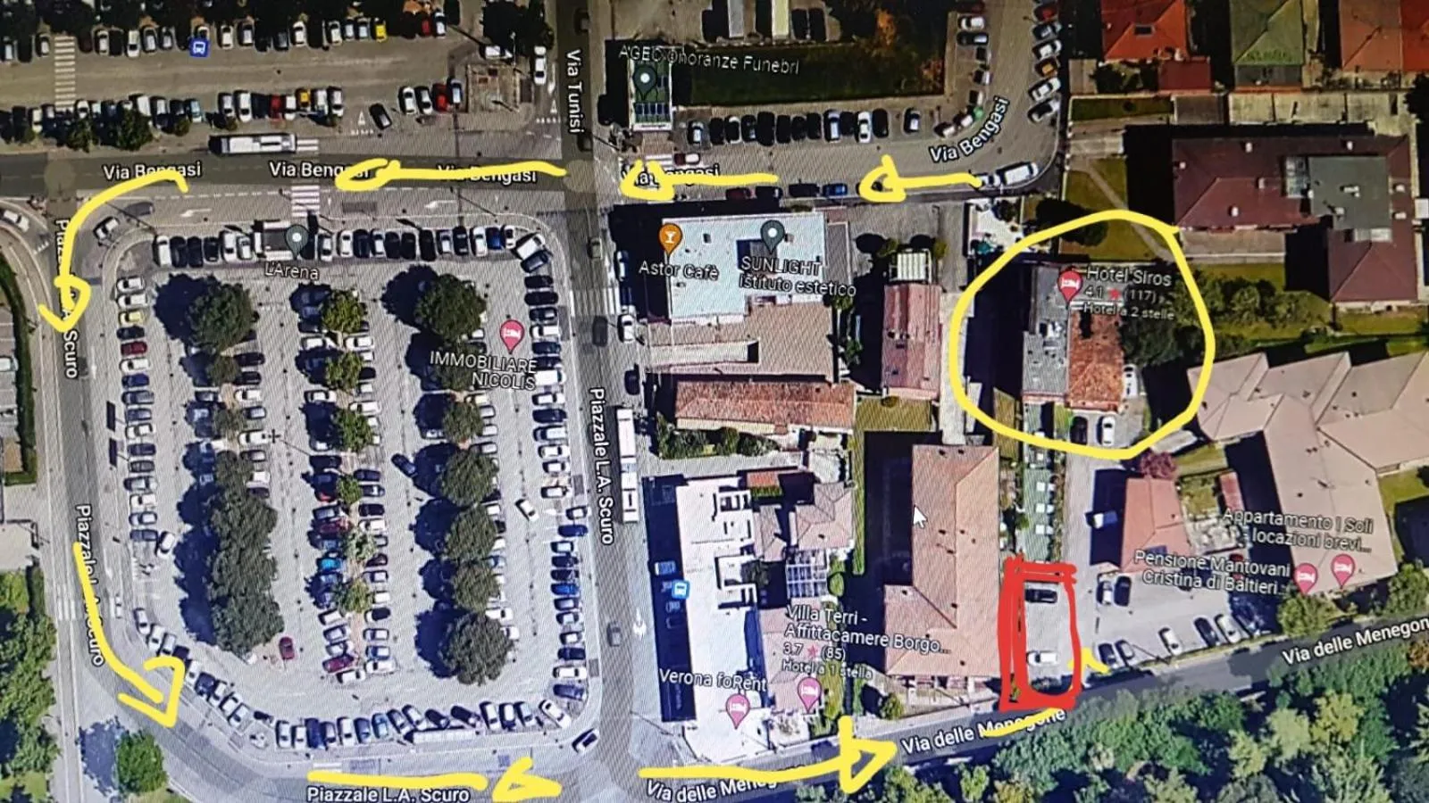 Parking in Hotel Siros